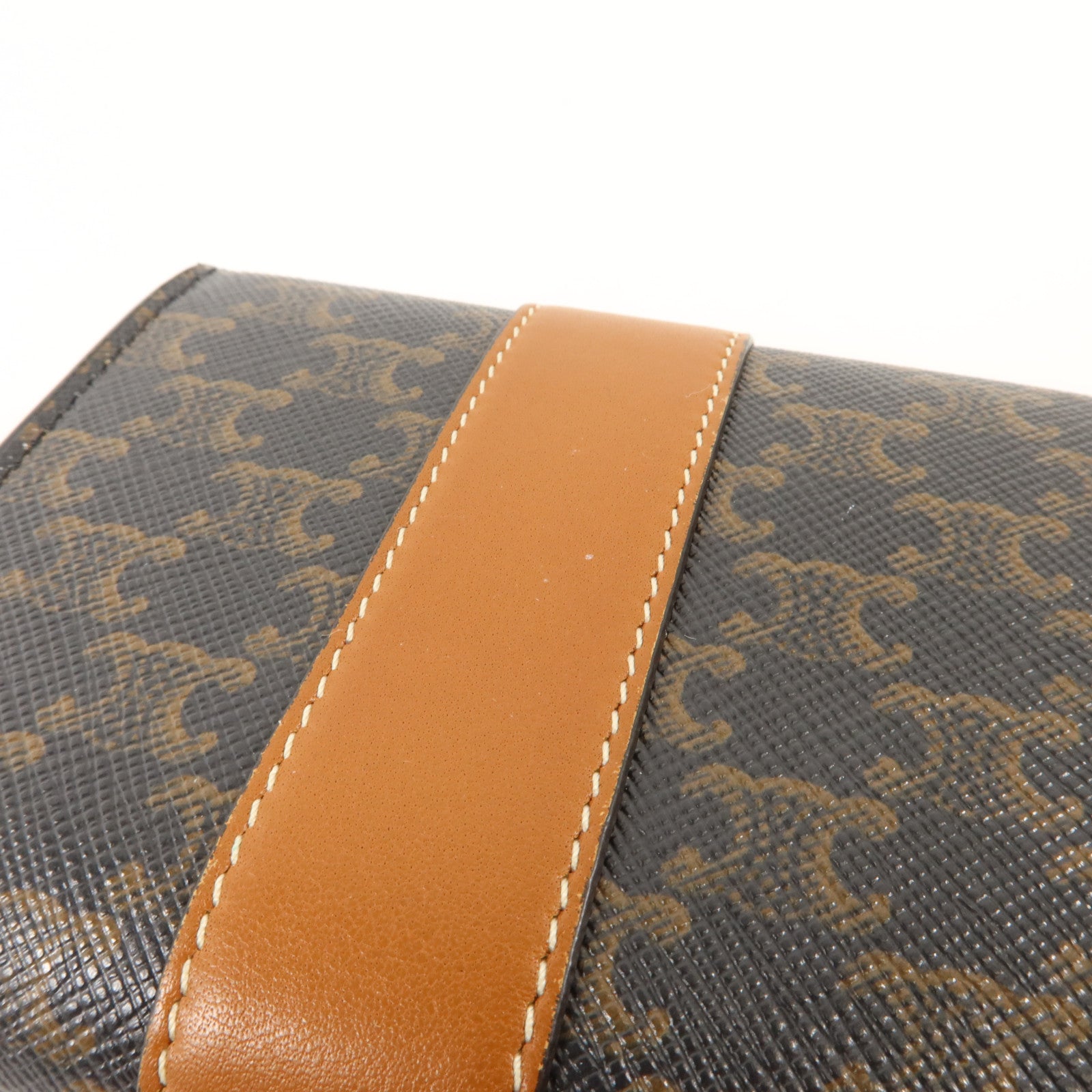 CELINE 塗層帆布Small Trifold Wallet金扣錢包