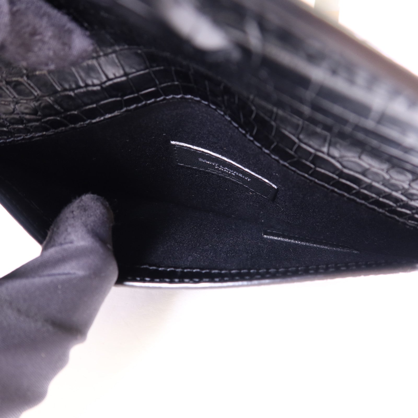 SAINT LAURENT 牛皮皮革Uptown Small Tote銀扣手挽肩背兩用袋