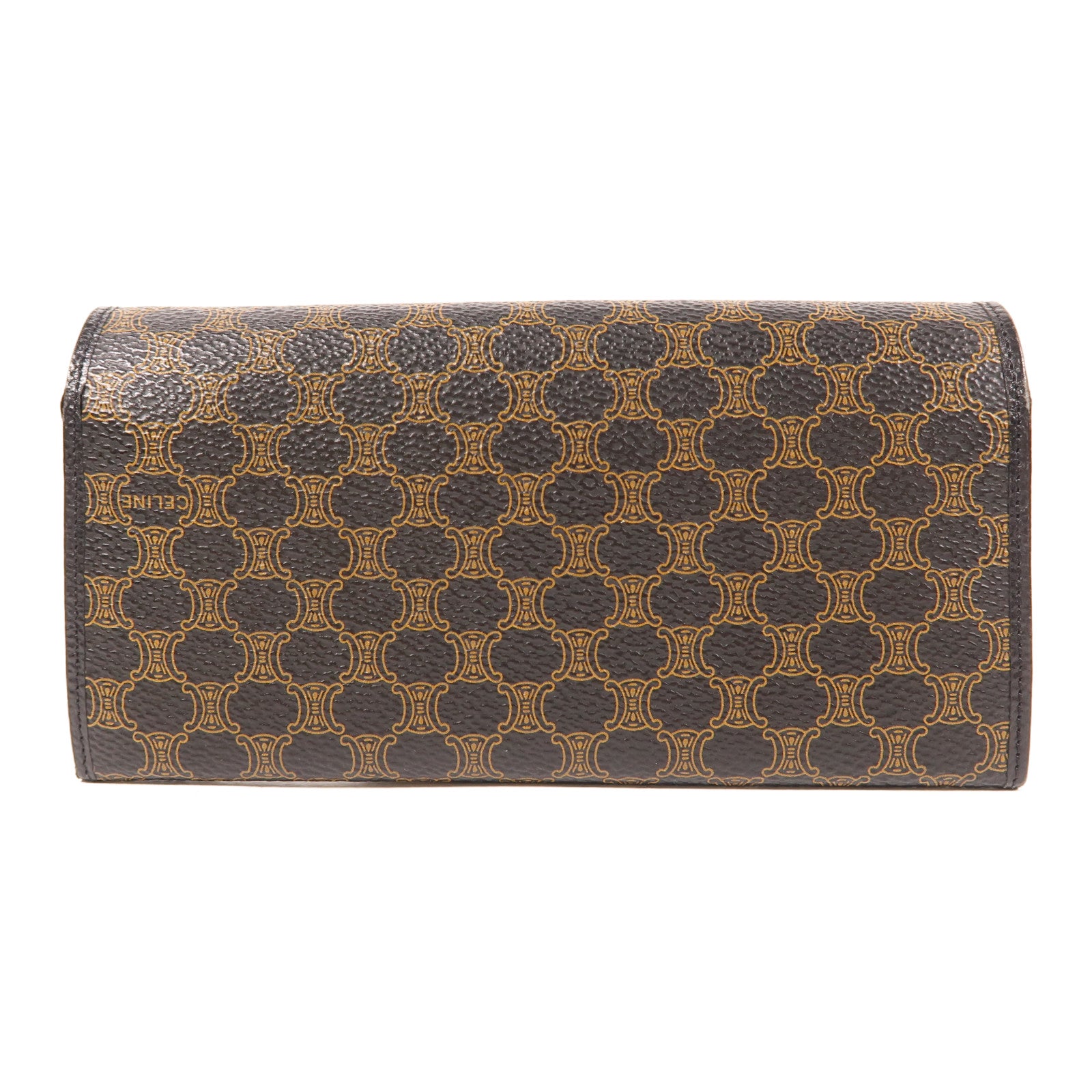CELINE 皮革Vintage Long Wallet金扣長錢包