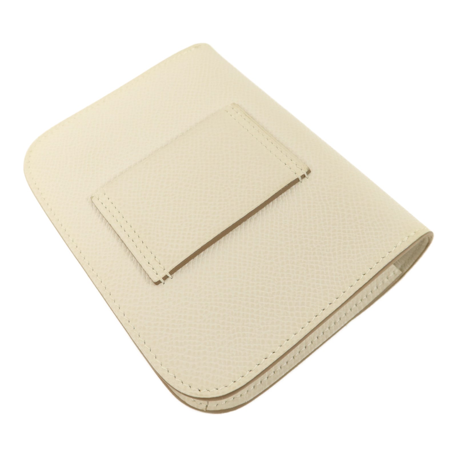 HERMES Epsom皮革Constance Slim錢包Blanc