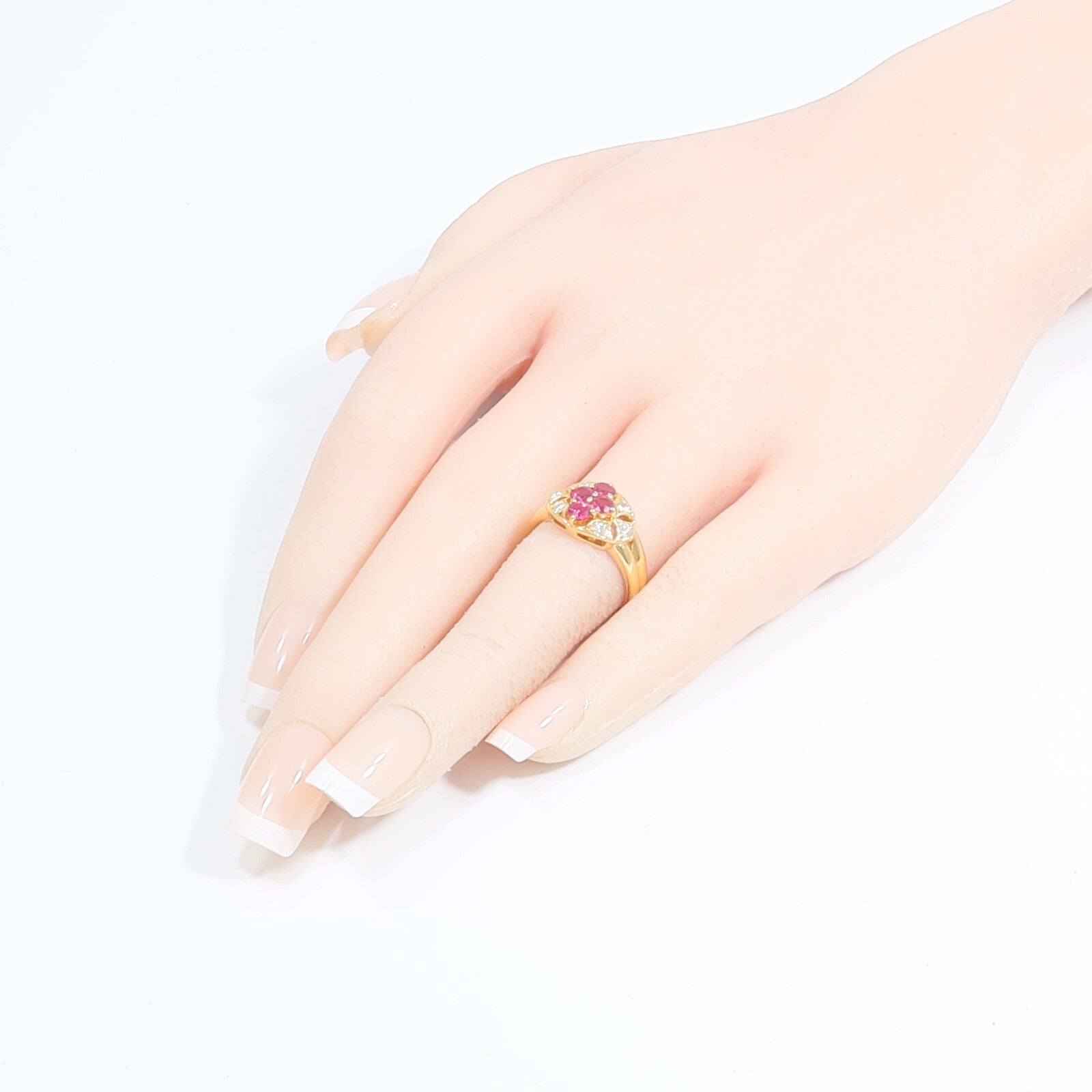 JEWELRY 18K黃金Ruby Diamond Ring紅寶石/鑽石戒指