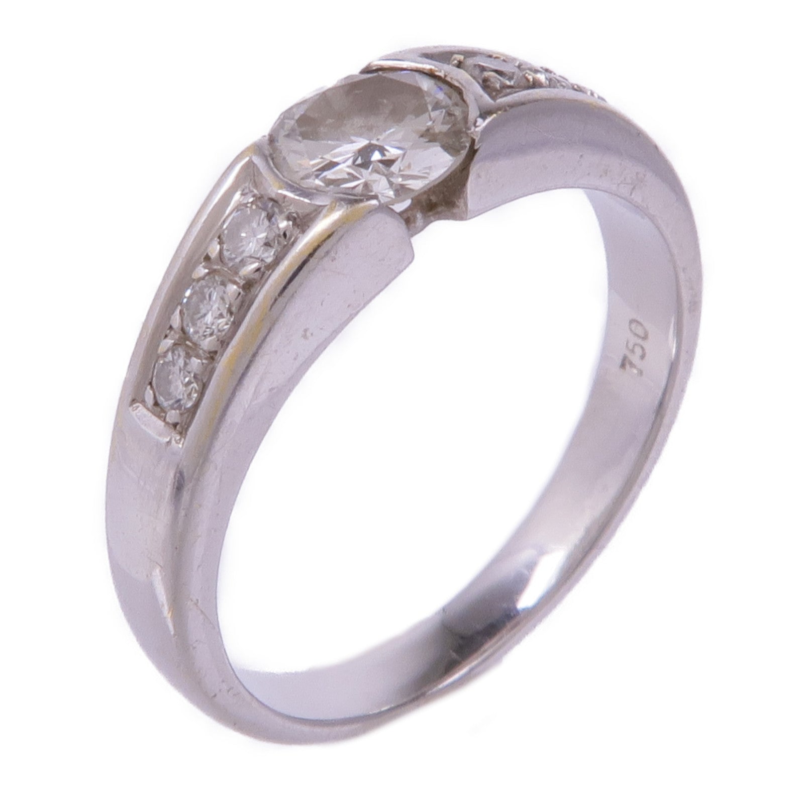 JEWELRY 【激減優惠】18K白金Diamond Ring鑽石戒指US#4.25