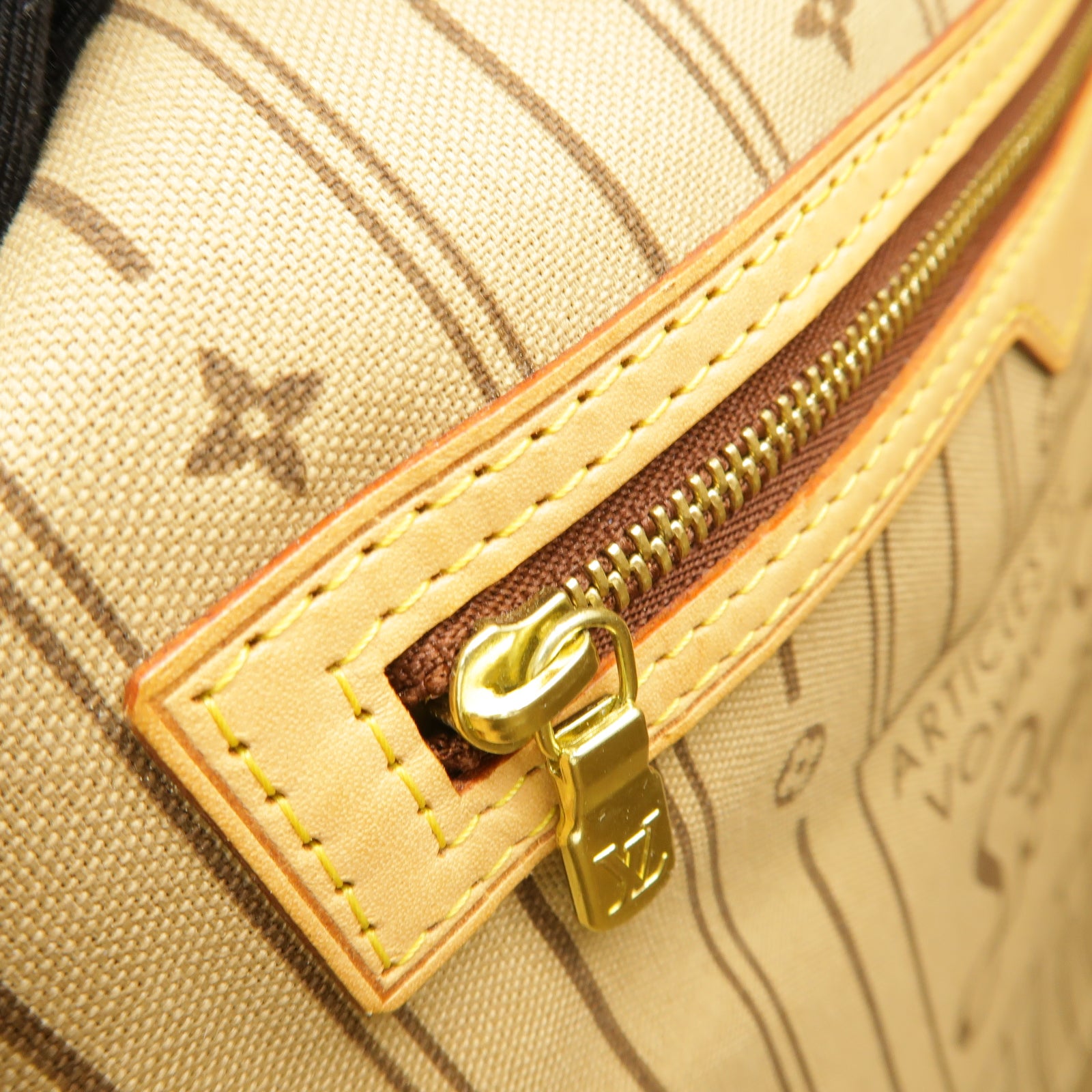LOUIS VUITTON 【激減優惠】Monogram Neverfull GM金扣手挽袋棕色