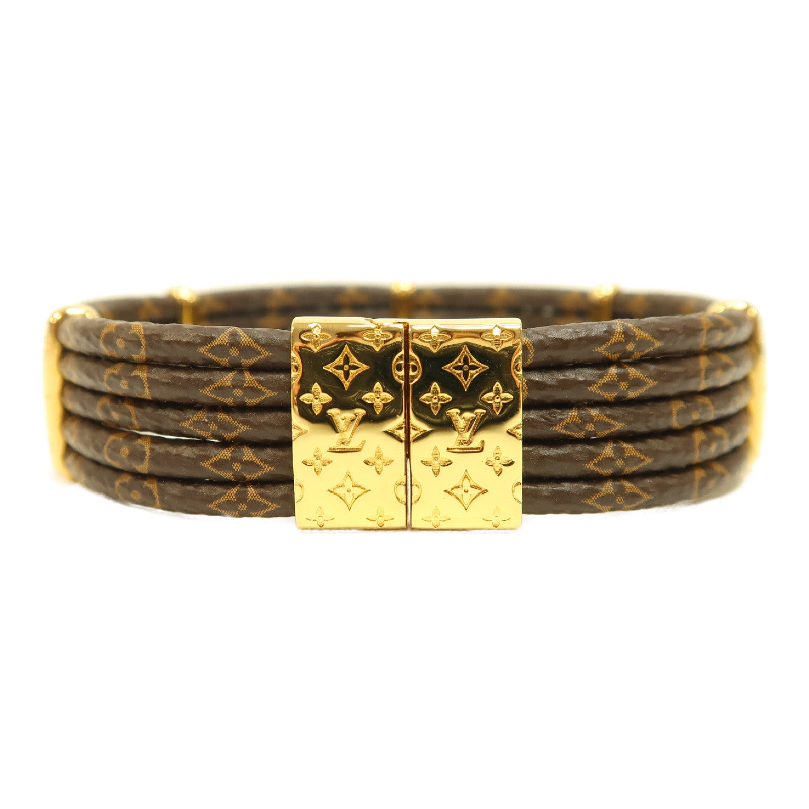 LOUIS VUITTON Monogram Give Me Five Bracelet手鏈啡色