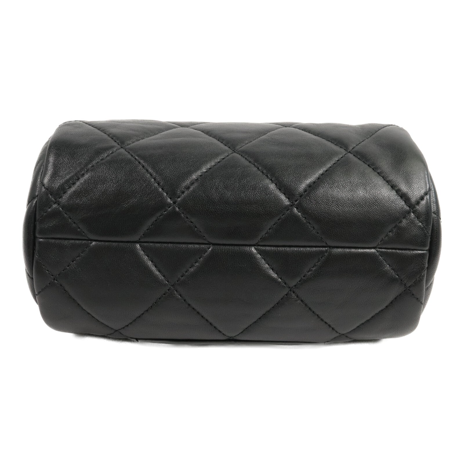 CHANEL 羊皮皮革Mini Bowling鏈帶肩背袋