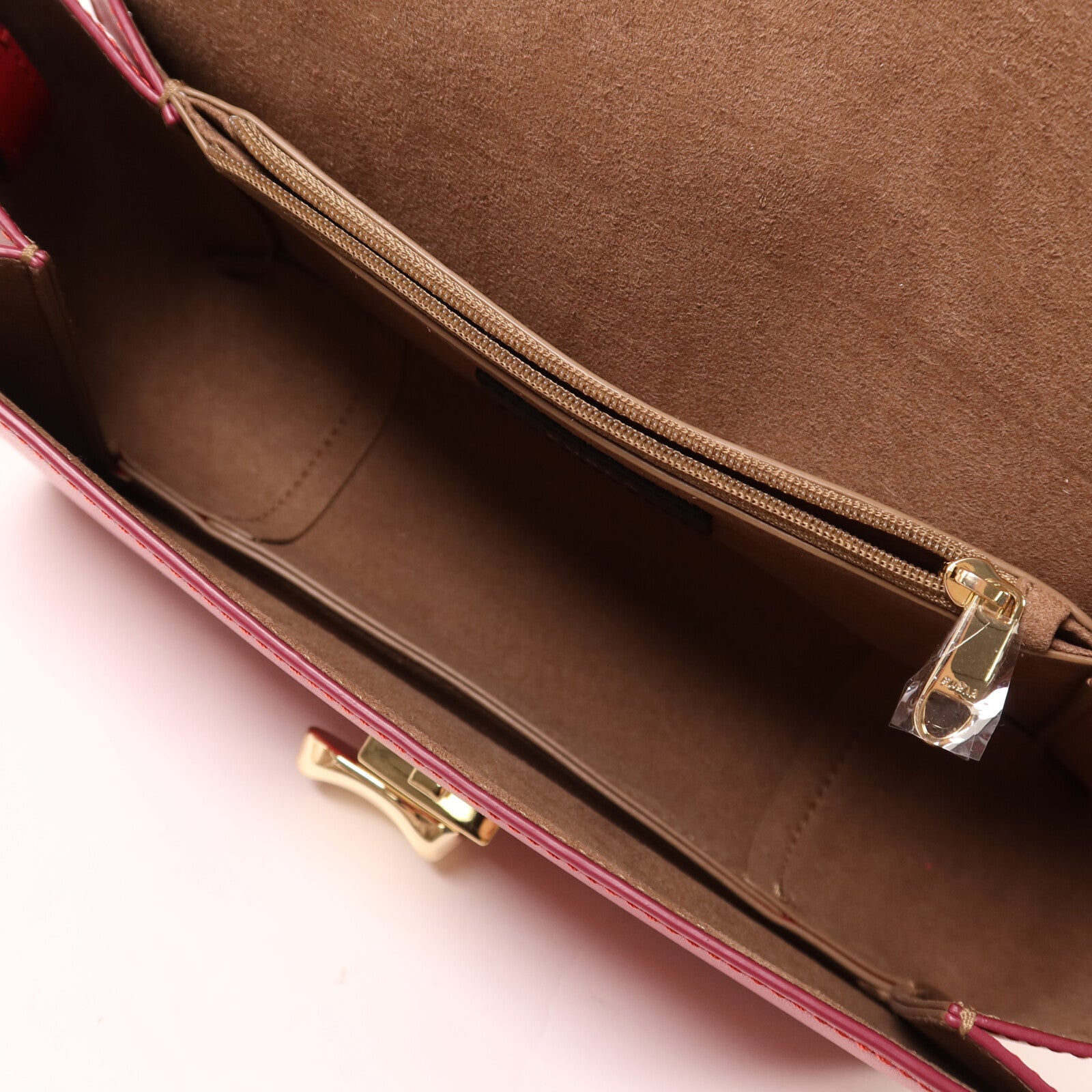 Furla 牛皮皮革Eclisse Crossbady金扣手挽肩背兩用袋