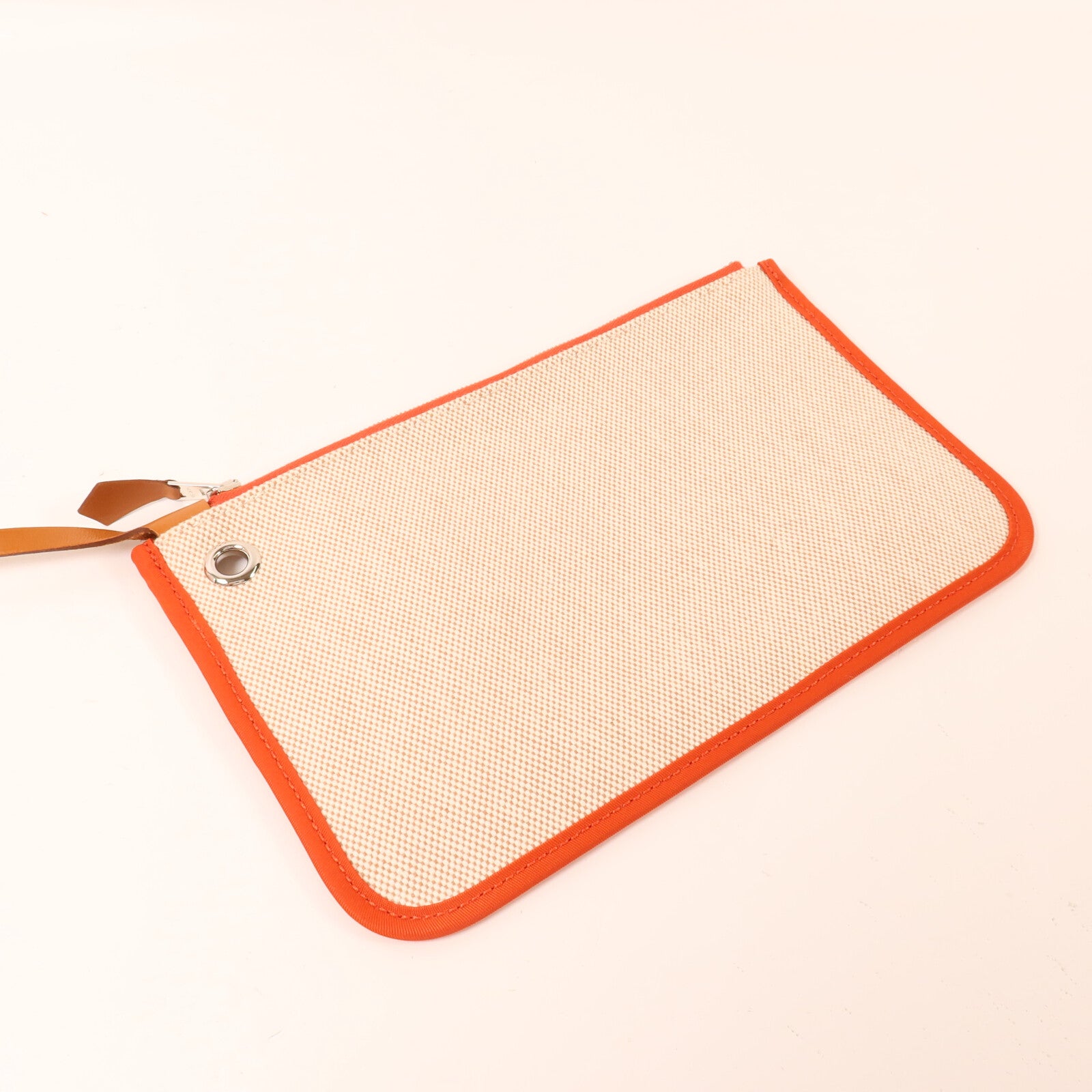 HERMES 帆布Herbag PM手挽肩背兩用袋Orange Mecano/Beige/Fauve