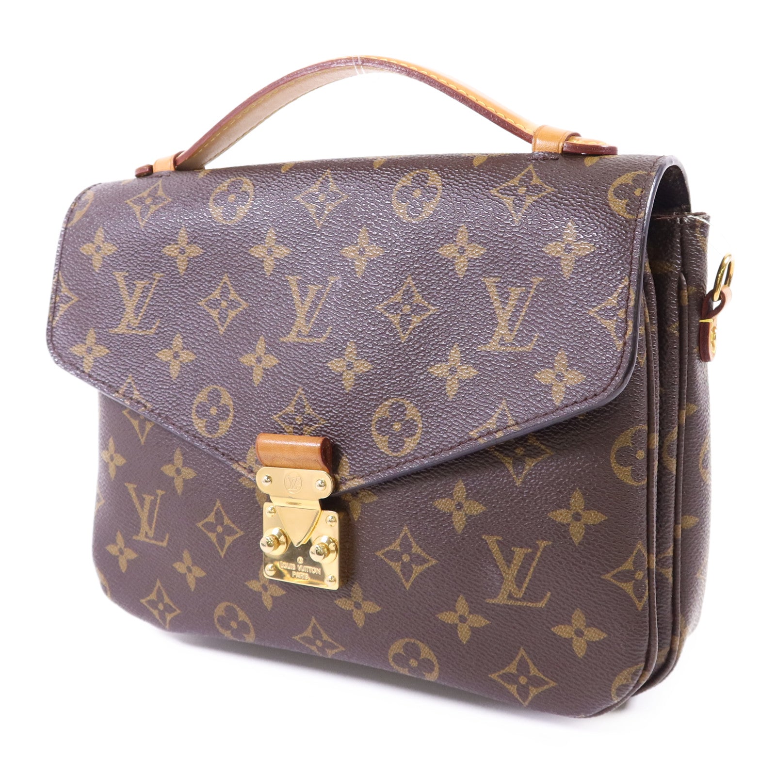 LOUIS VUITTON Monogram Pochette Metis MM金扣手挽肩背兩用袋M44875
