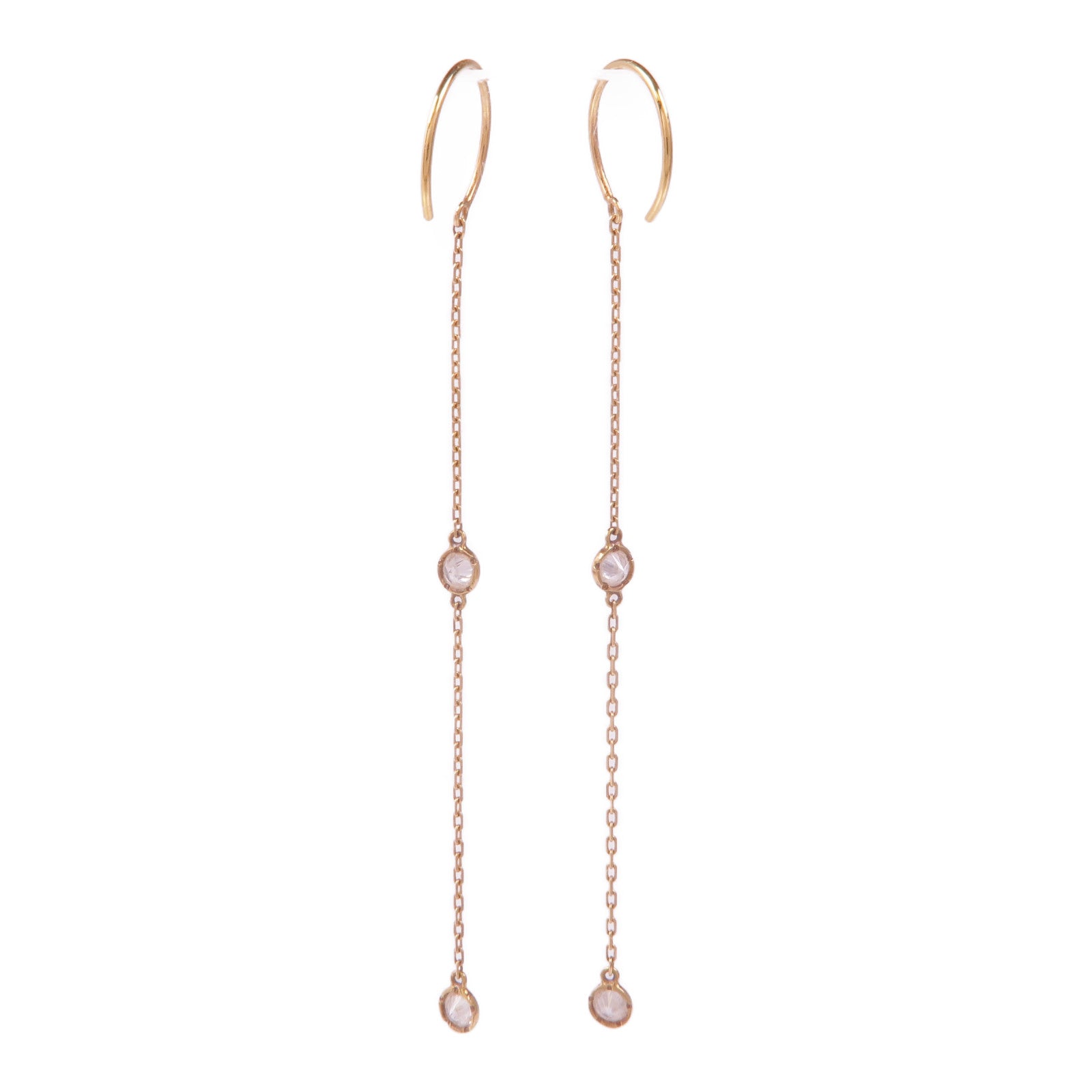 JEWELRY 18K玫瑰金Diamond Earrings鑽石耳環