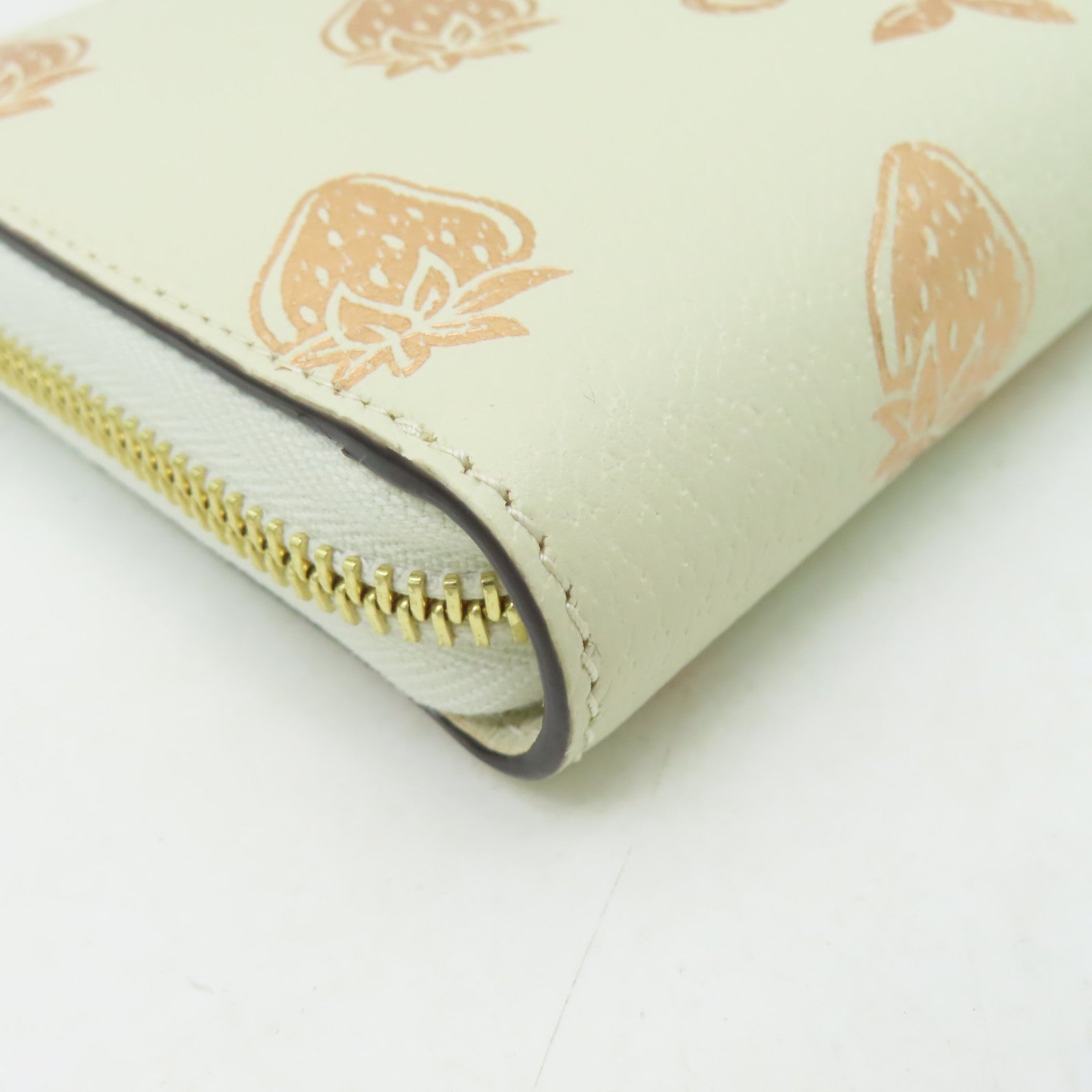 GUCCI 【激減優惠】牛皮皮革Long Wallet金扣長錢包米色