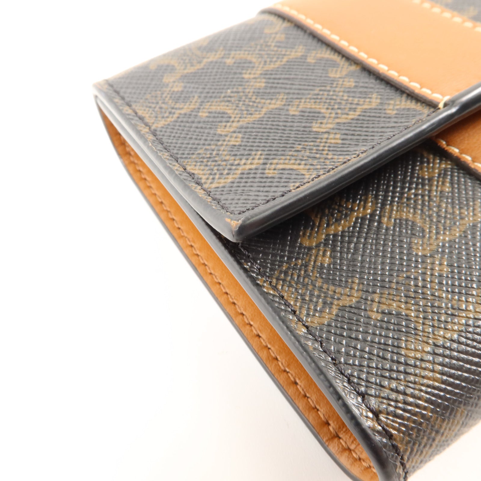 CELINE 塗層帆布Small Trifold Wallet金扣錢包