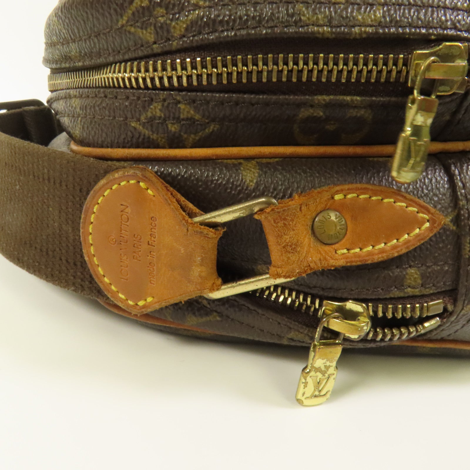 LOUIS VUITTON 【激減優惠】Monogram Reporter PM金扣肩背袋棕色