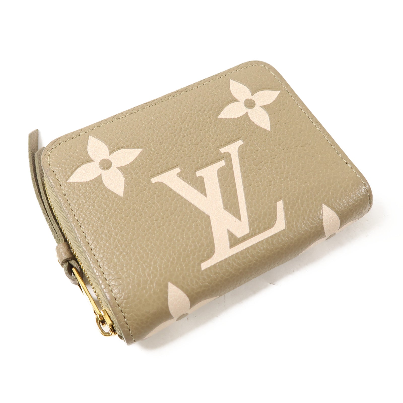 LOUIS VUITTON 【激減優惠】Monogram Empreinte Zippy Coin Purse金扣零錢包綠色/白色