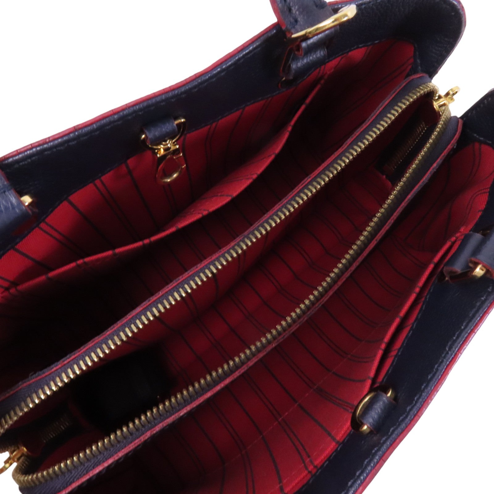 LOUIS VUITTON Monogram Empreinte Montaigne BB金扣手挽袋