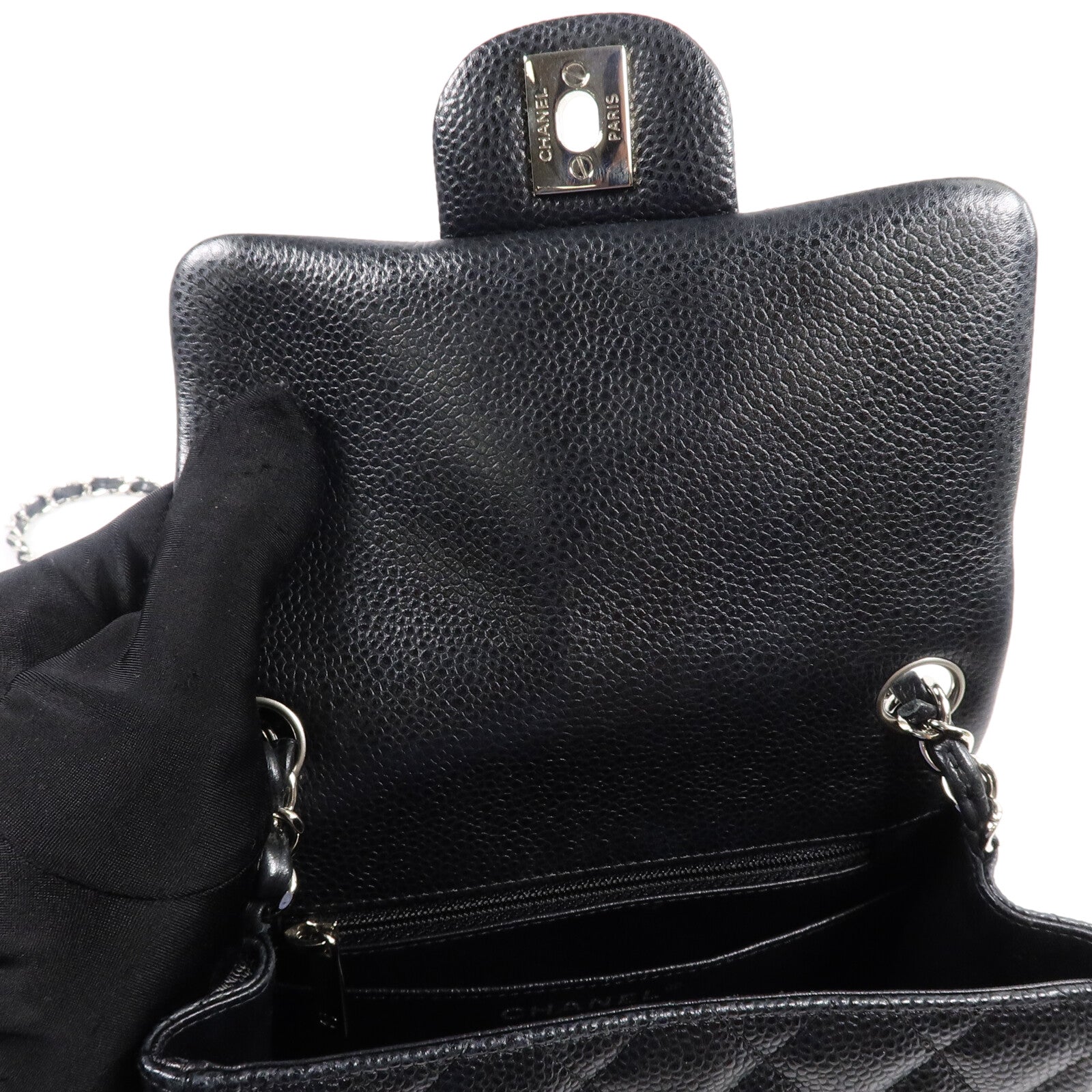 CHANEL 牛皮皮革Mini Classic 17鏈帶肩背袋