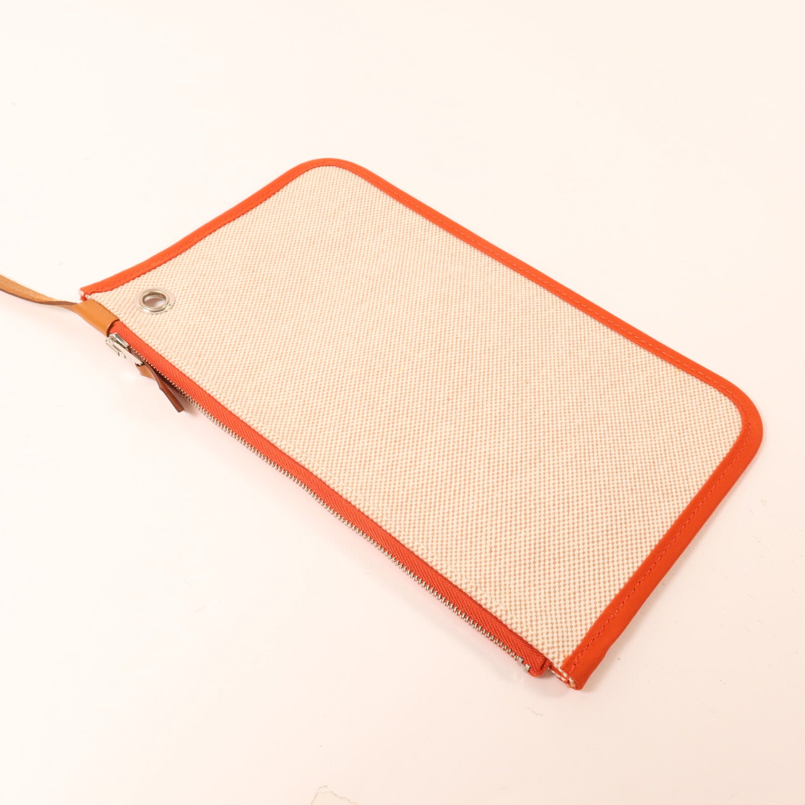 HERMES 帆布Herbag PM手挽肩背兩用袋Orange Mecano/Beige/Fauve