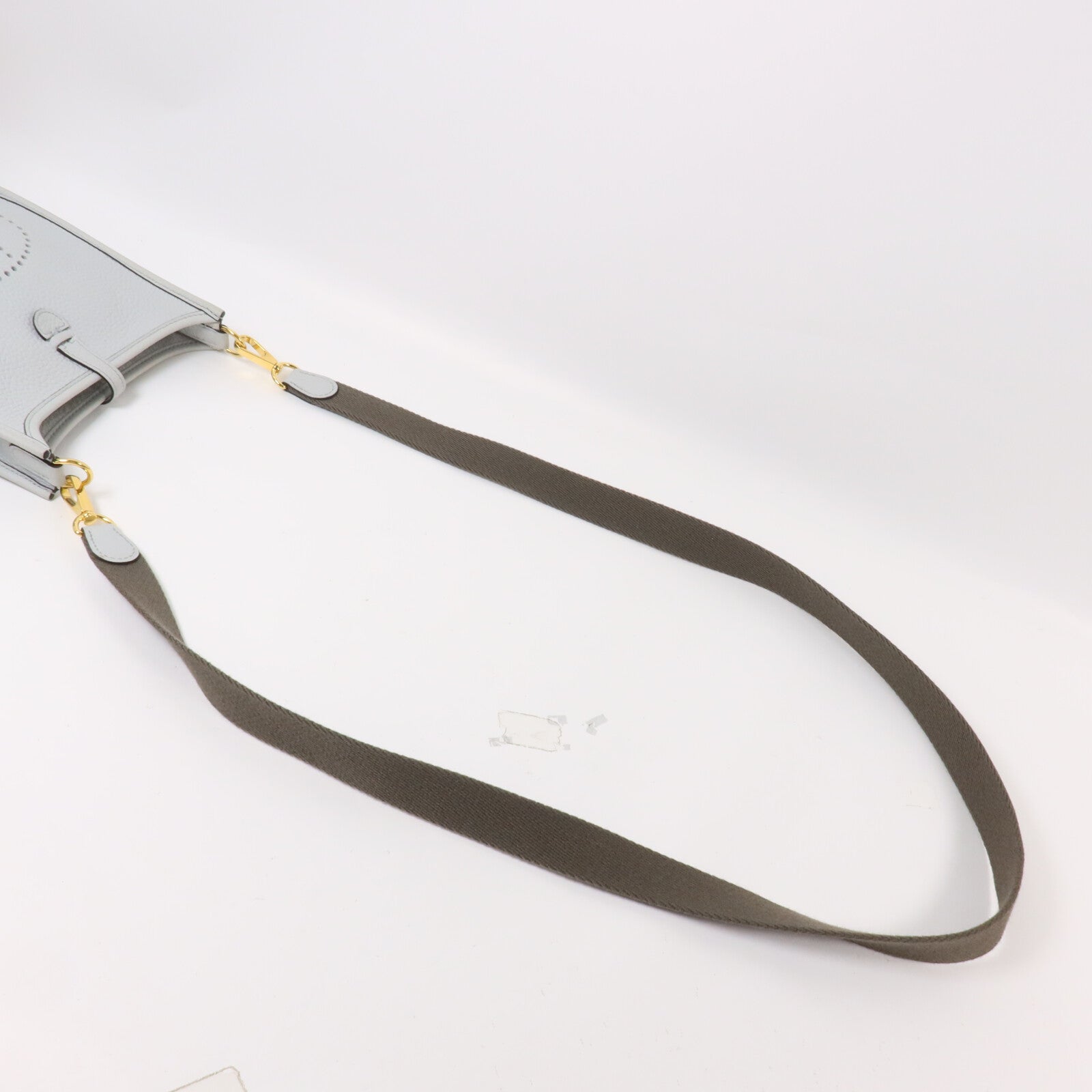 HERMES Clemence皮革Evelyne TPM肩背袋Bleu Pale