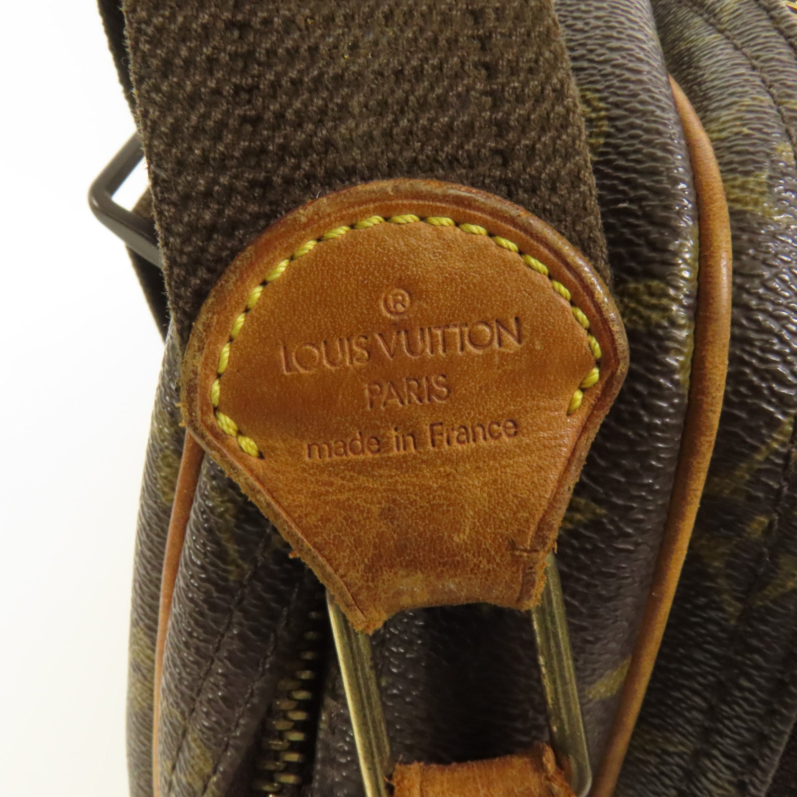 LOUIS VUITTON Monogram Reporter PM金扣肩背袋棕色