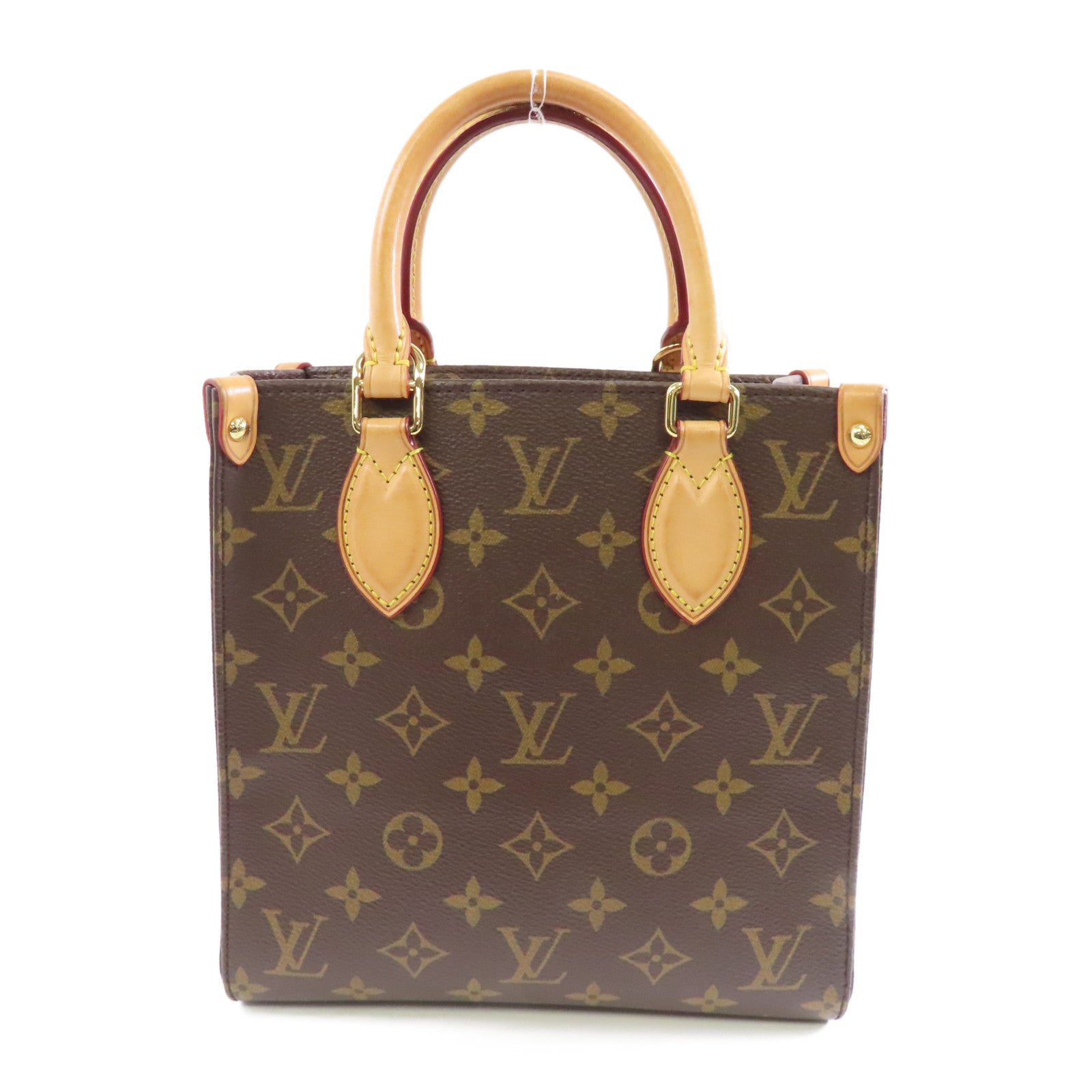 LOUIS VUITTON 【激減優惠】Monogram Sac Plat BB金扣手挽肩背兩用袋啡色