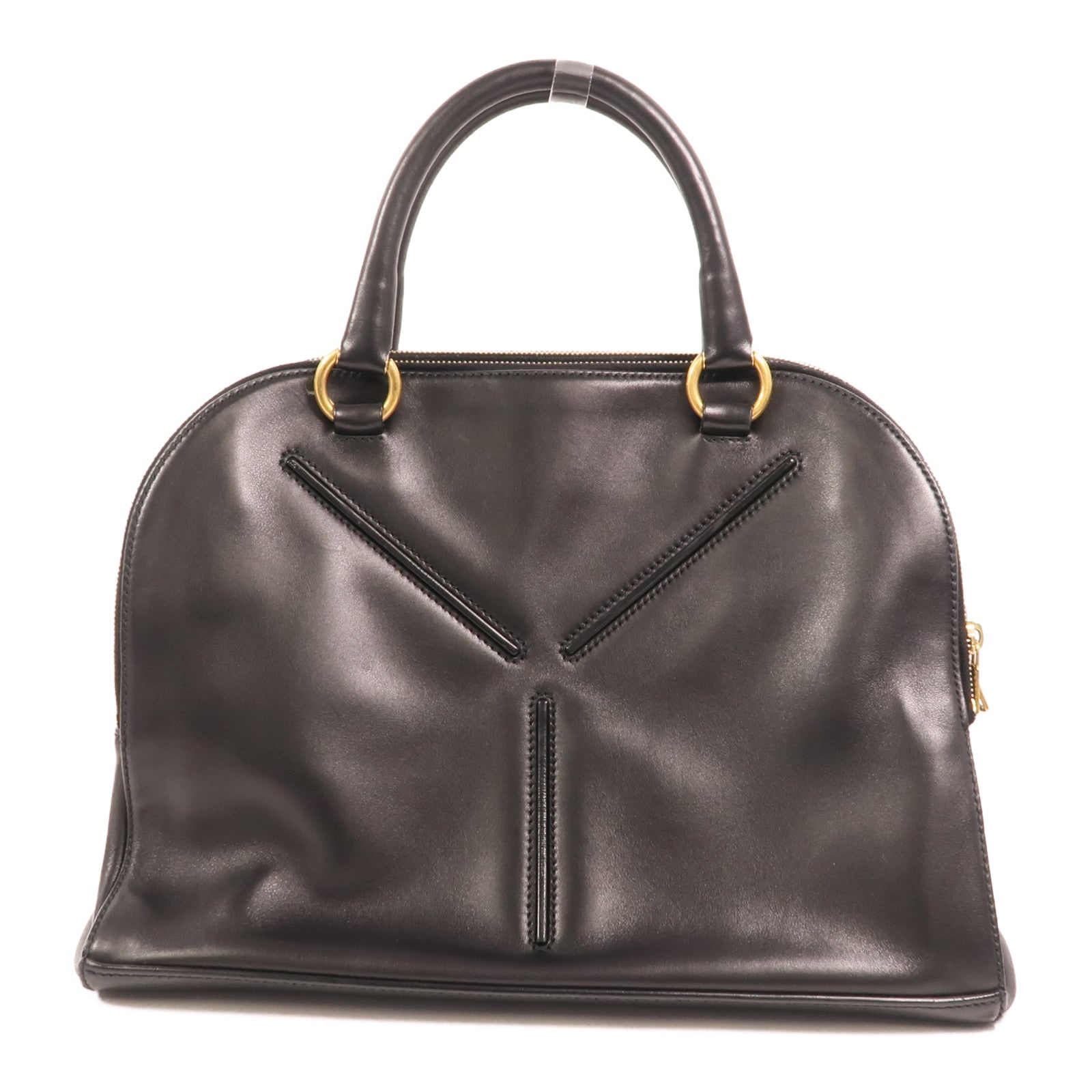 SAINT LAURENT 羊皮皮革Rive Gauche 32金扣手挽袋