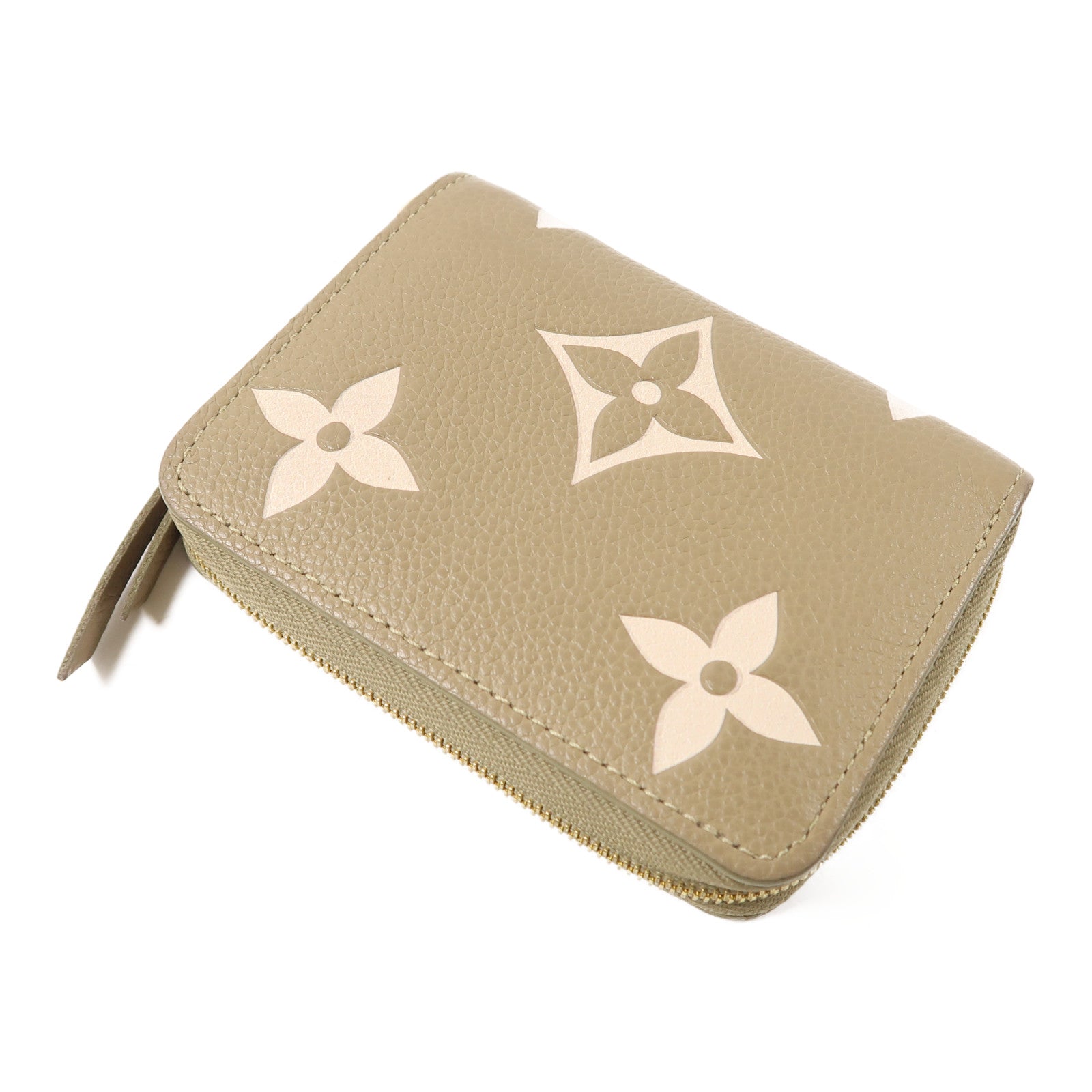 LOUIS VUITTON 【激減優惠】Monogram Empreinte Zippy Coin Purse金扣零錢包綠色/白色