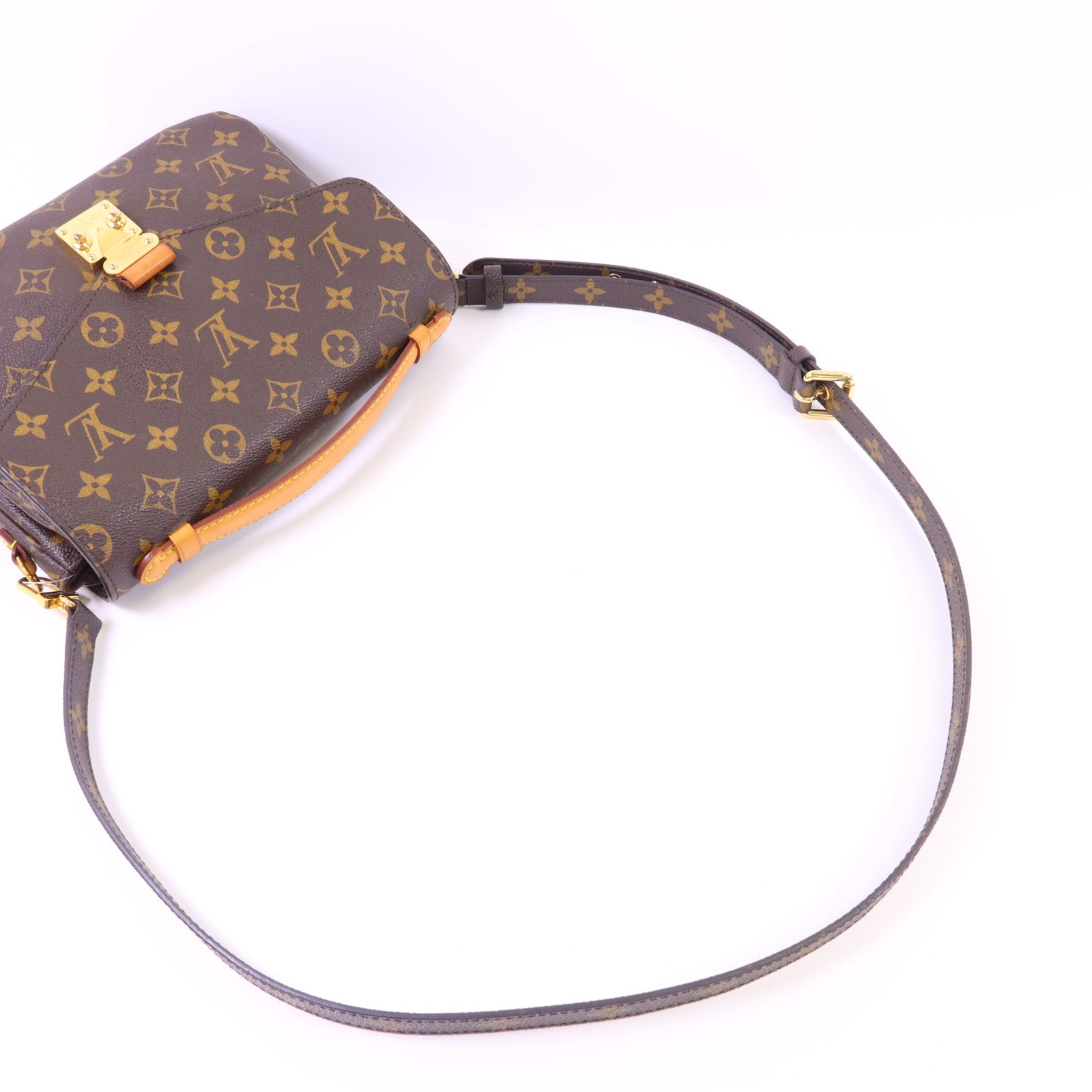 LOUIS VUITTON Monogram Pochette Metis MM金扣手挽肩背兩用袋M44875