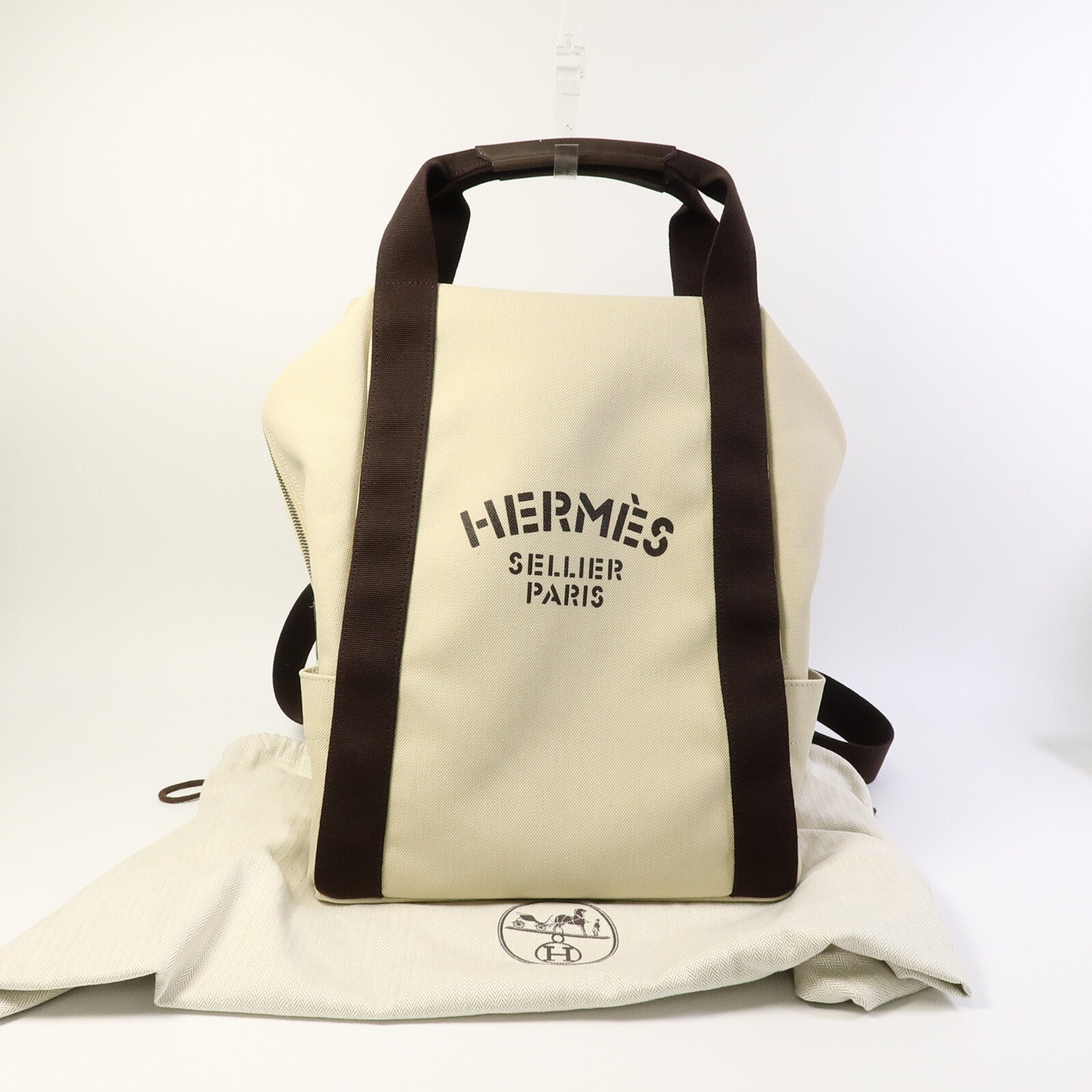 HERMES Polyamide/棉質Groom Backpack背包Beige Sable