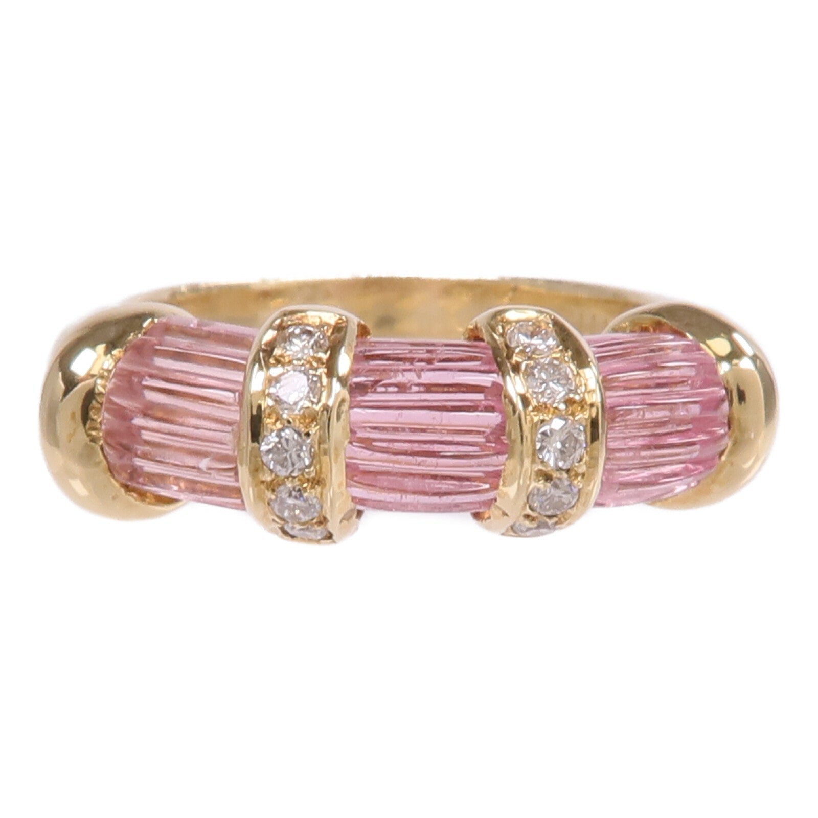 JEWELRY 【激減優惠】18K黃金Tourmaline Diamond Ring碧璽/鑽石戒指US#7
