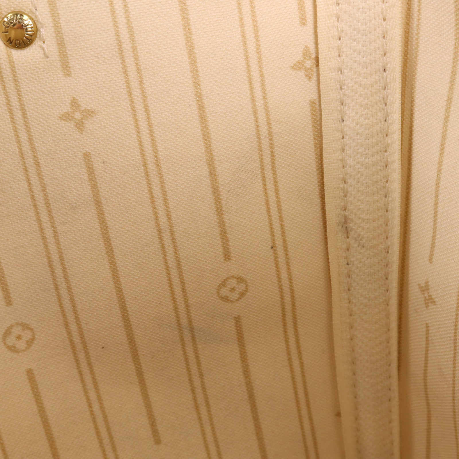 LOUIS VUITTON Damier Azur Neverfull MM金扣手挽袋