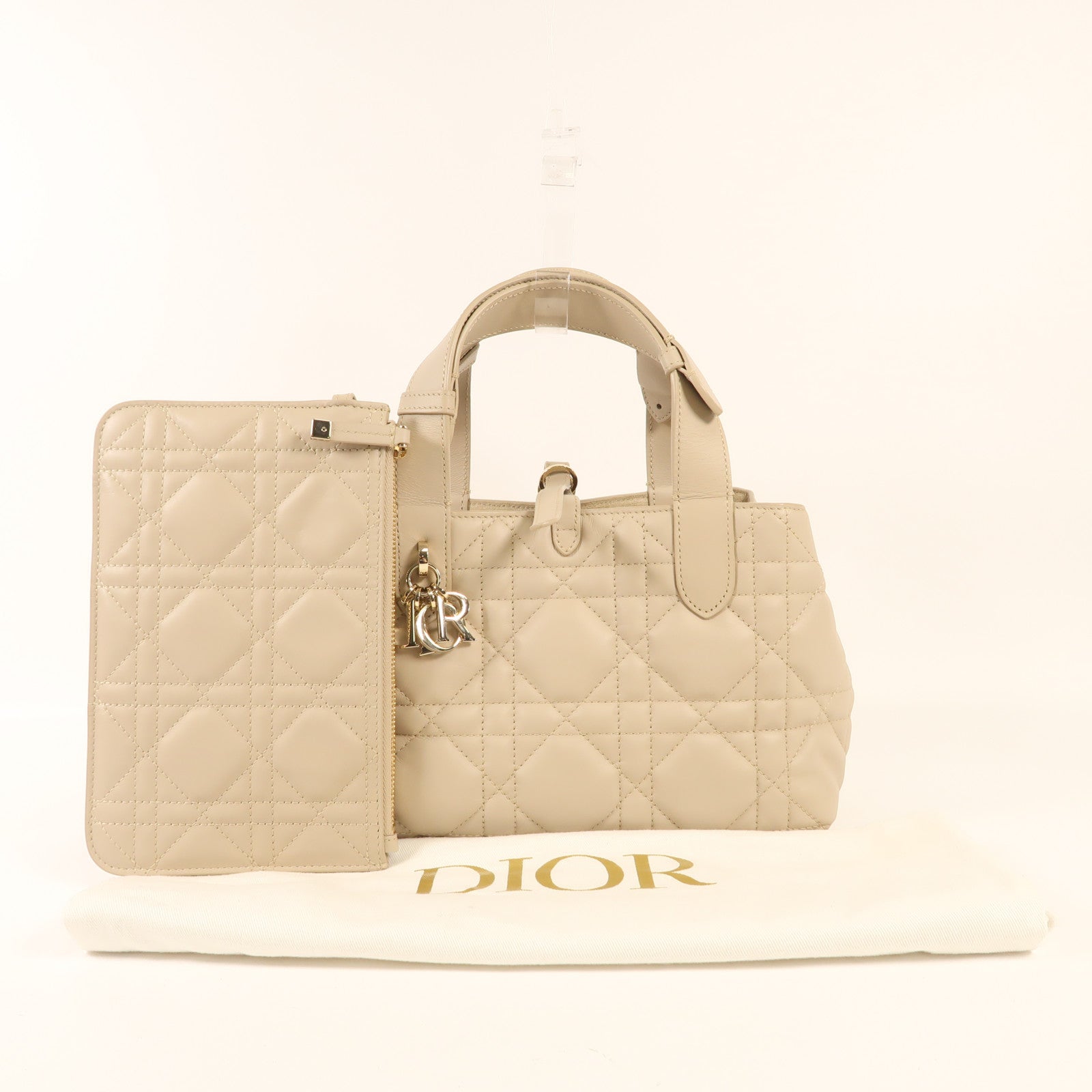 Dior 牛皮皮革Dior Toujours Small金扣手挽袋