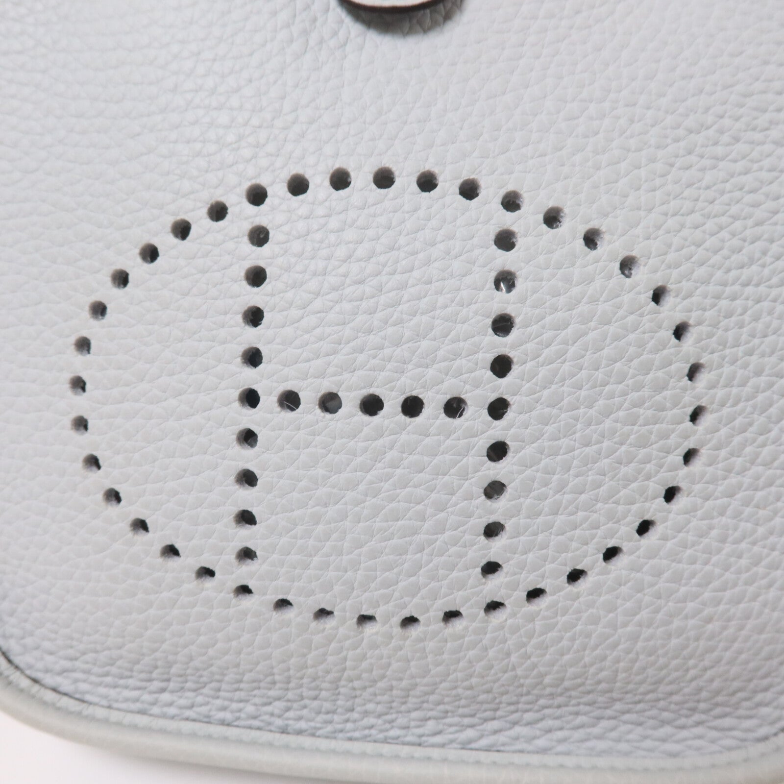 HERMES Clemence皮革Evelyne TPM肩背袋Bleu Pale
