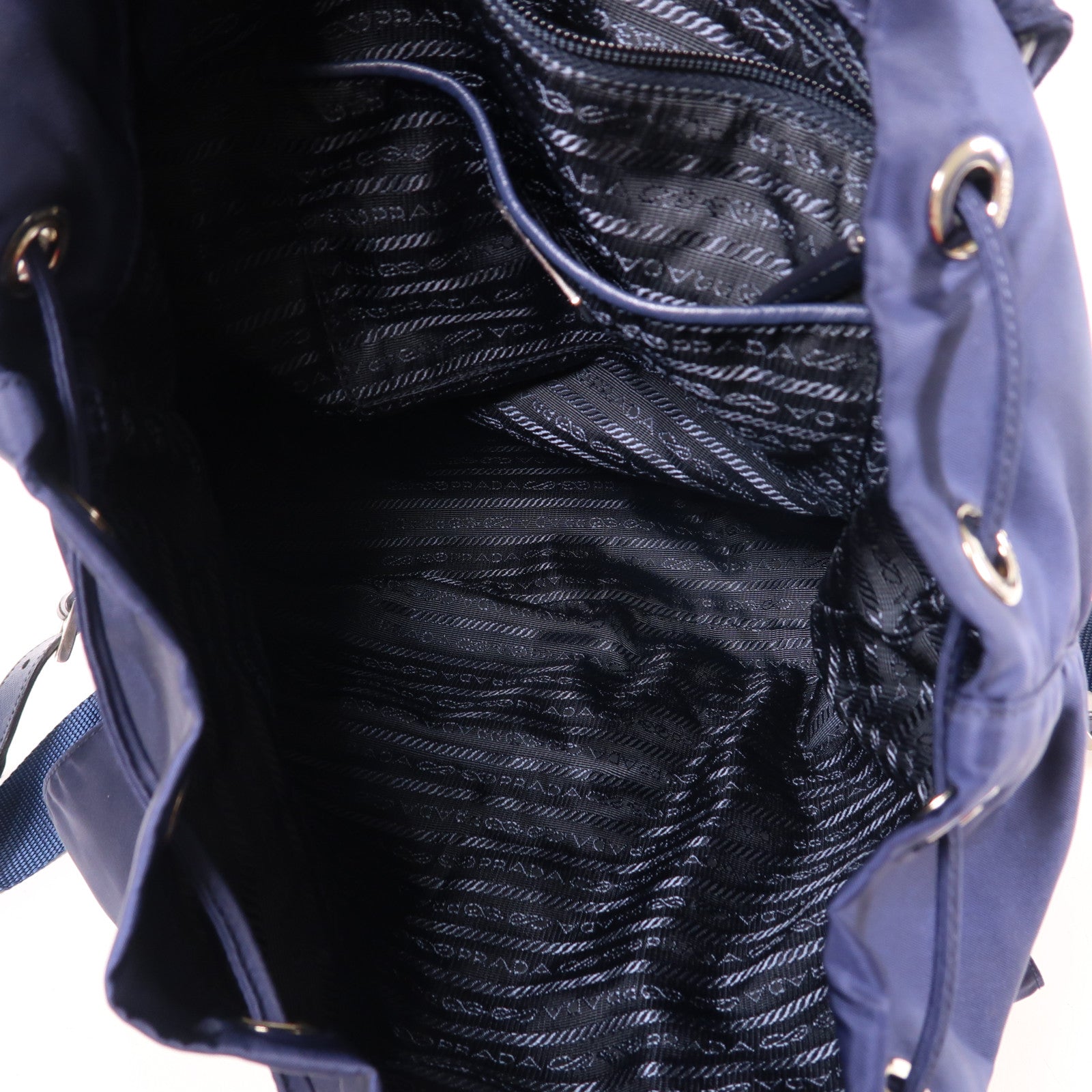 PRADA 尼龍Backpack銀扣背包