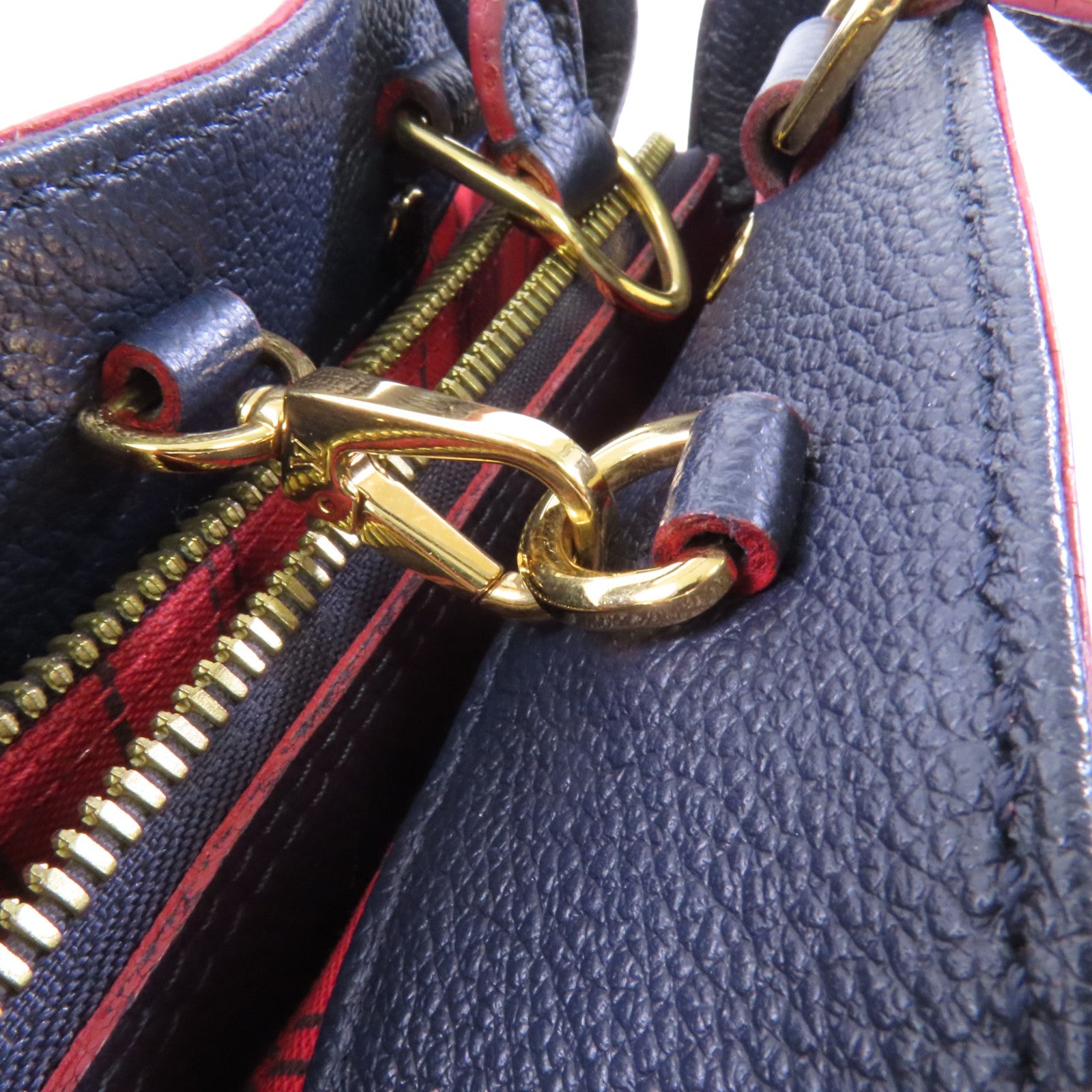 LOUIS VUITTON Monogram Empreinte Montaigne BB金扣手挽袋