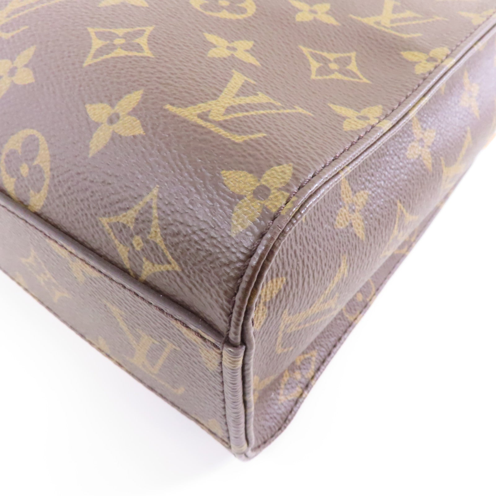 LOUIS VUITTON 【激減優惠】Monogram Sac Plat BB金扣手挽肩背兩用袋啡色