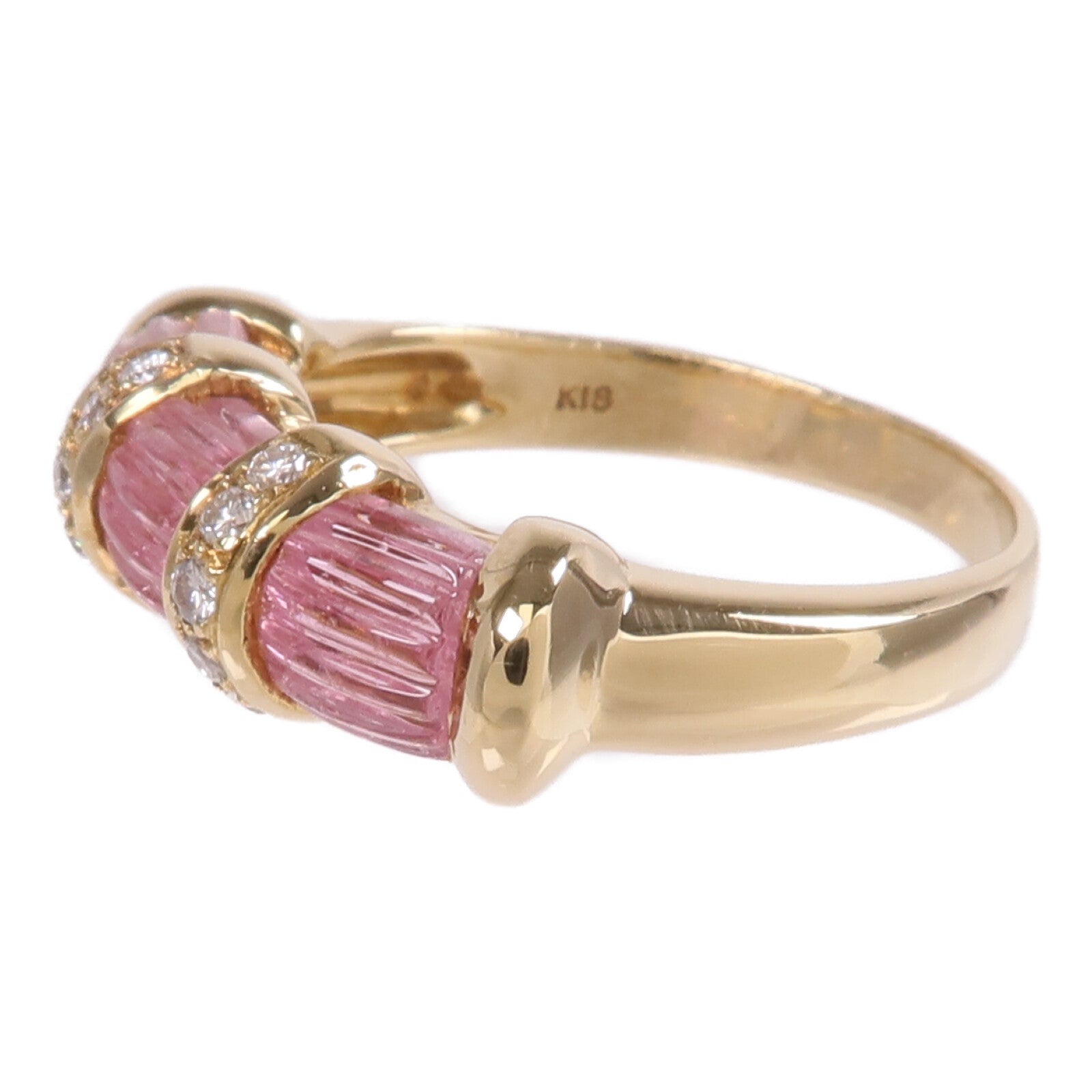 JEWELRY 【激減優惠】18K黃金Tourmaline Diamond Ring碧璽/鑽石戒指US#7