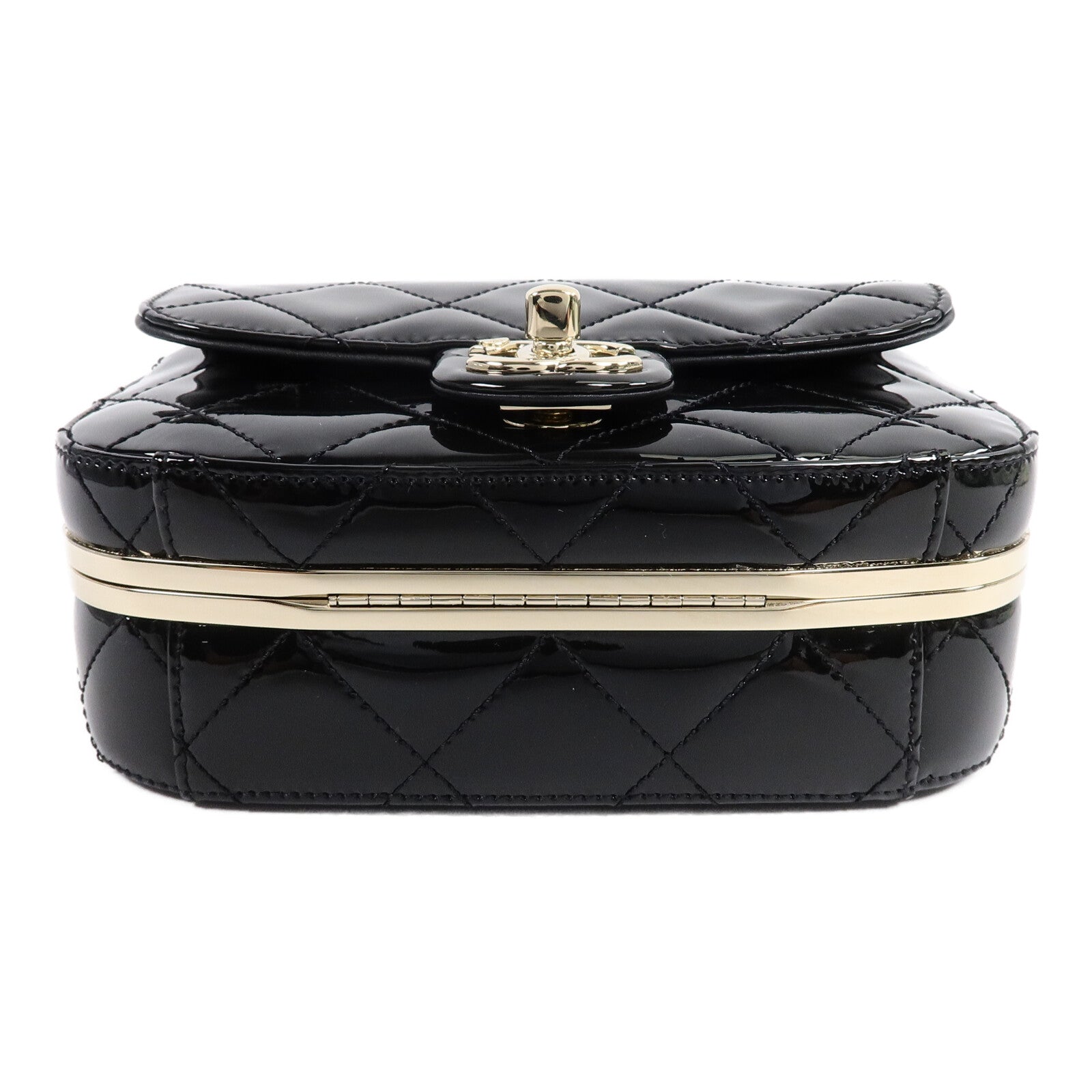 CHANEL 漆皮皮革Mini Camera Case鏈帶肩背袋