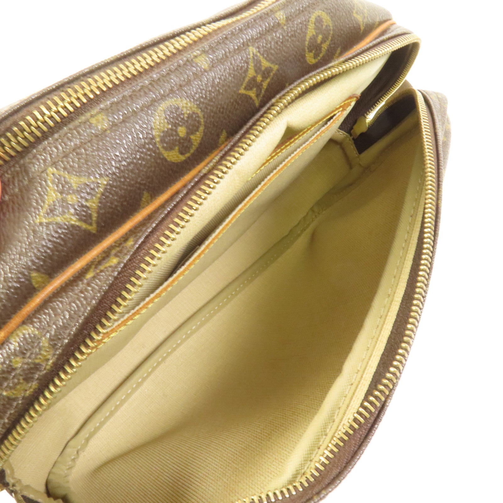 LOUIS VUITTON Monogram Reporter PM金扣肩背袋棕色