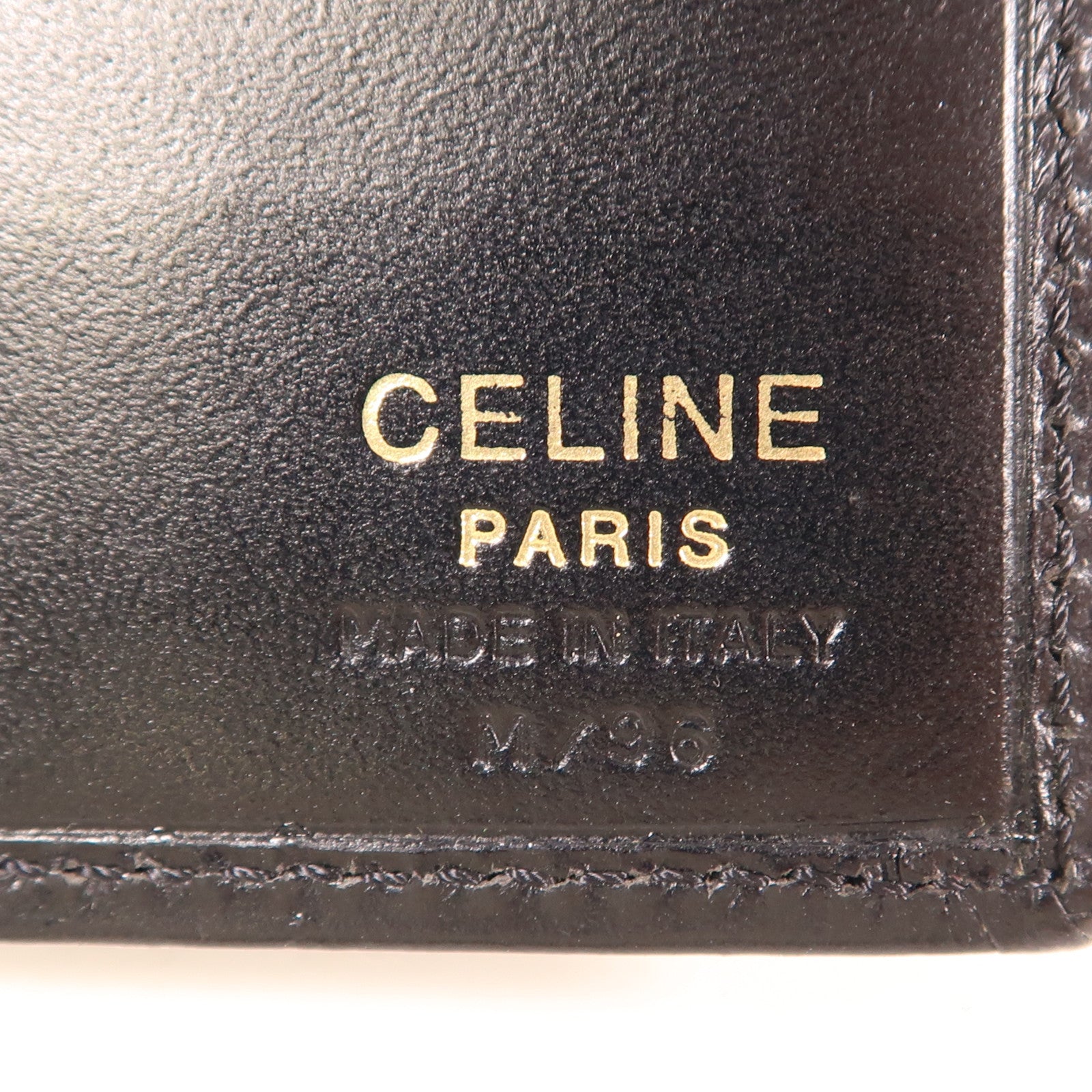 CELINE 皮革Vintage Long Wallet金扣長錢包