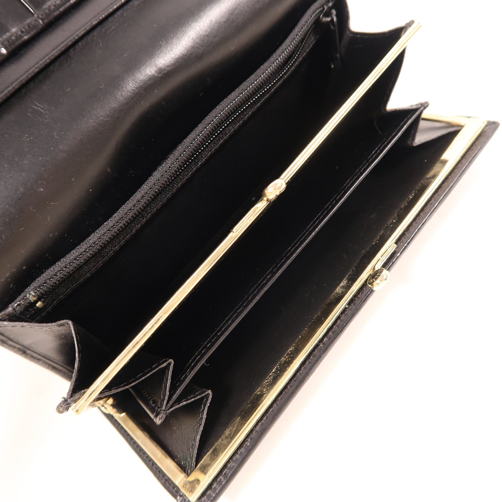 CELINE 皮革Vintage Long Wallet金扣長錢包