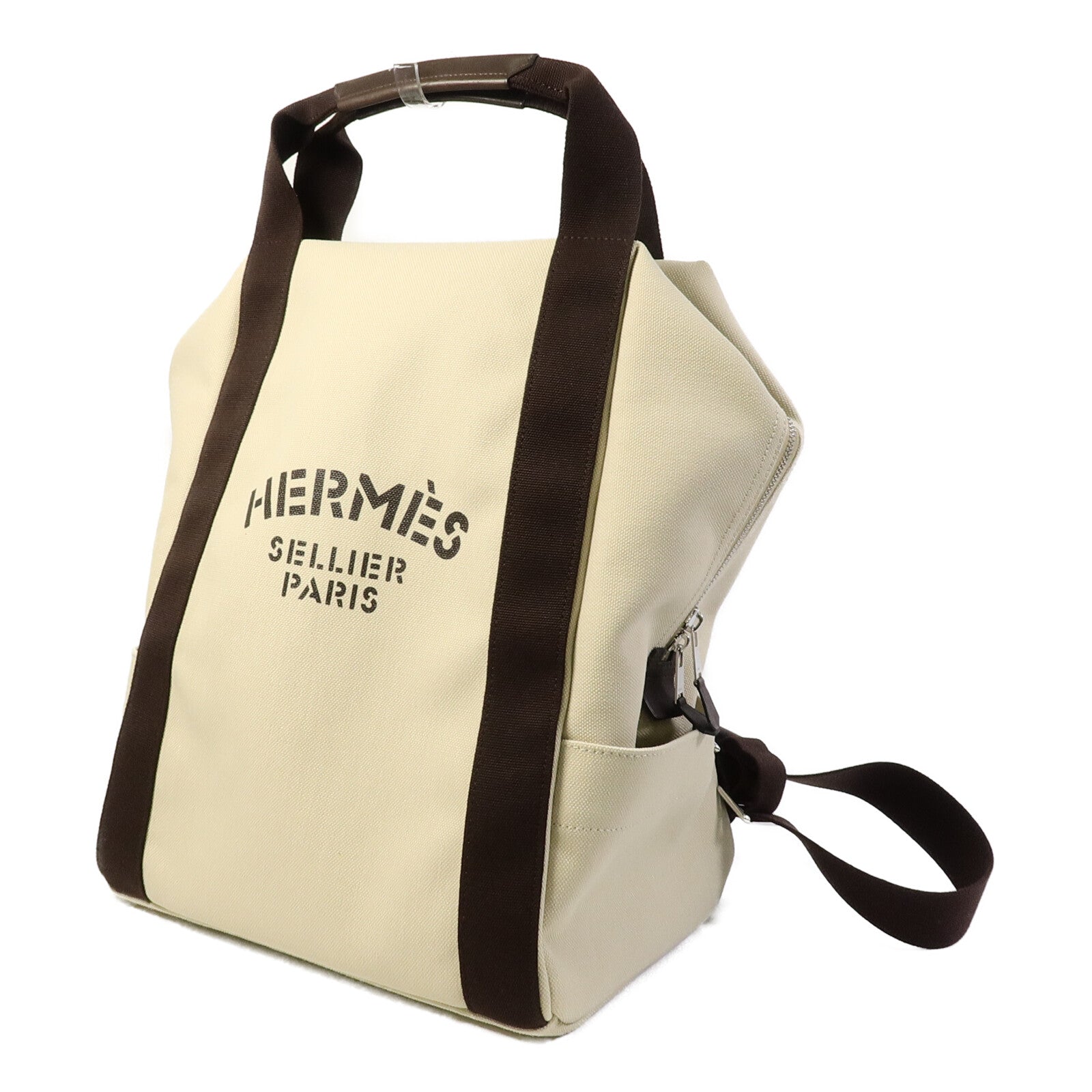HERMES Polyamide/棉質Groom Backpack背包Beige Sable