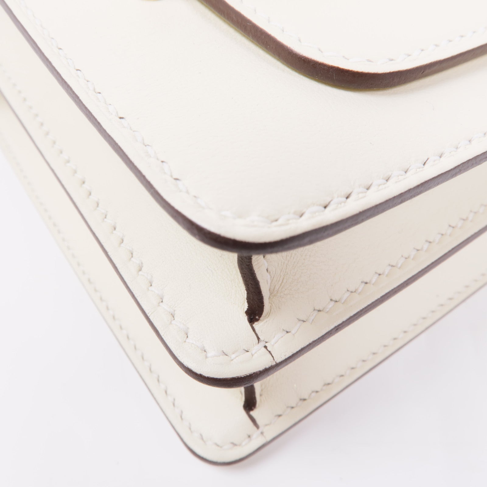 HERMES Swift皮革Mini Roulis金扣肩背袋Nata