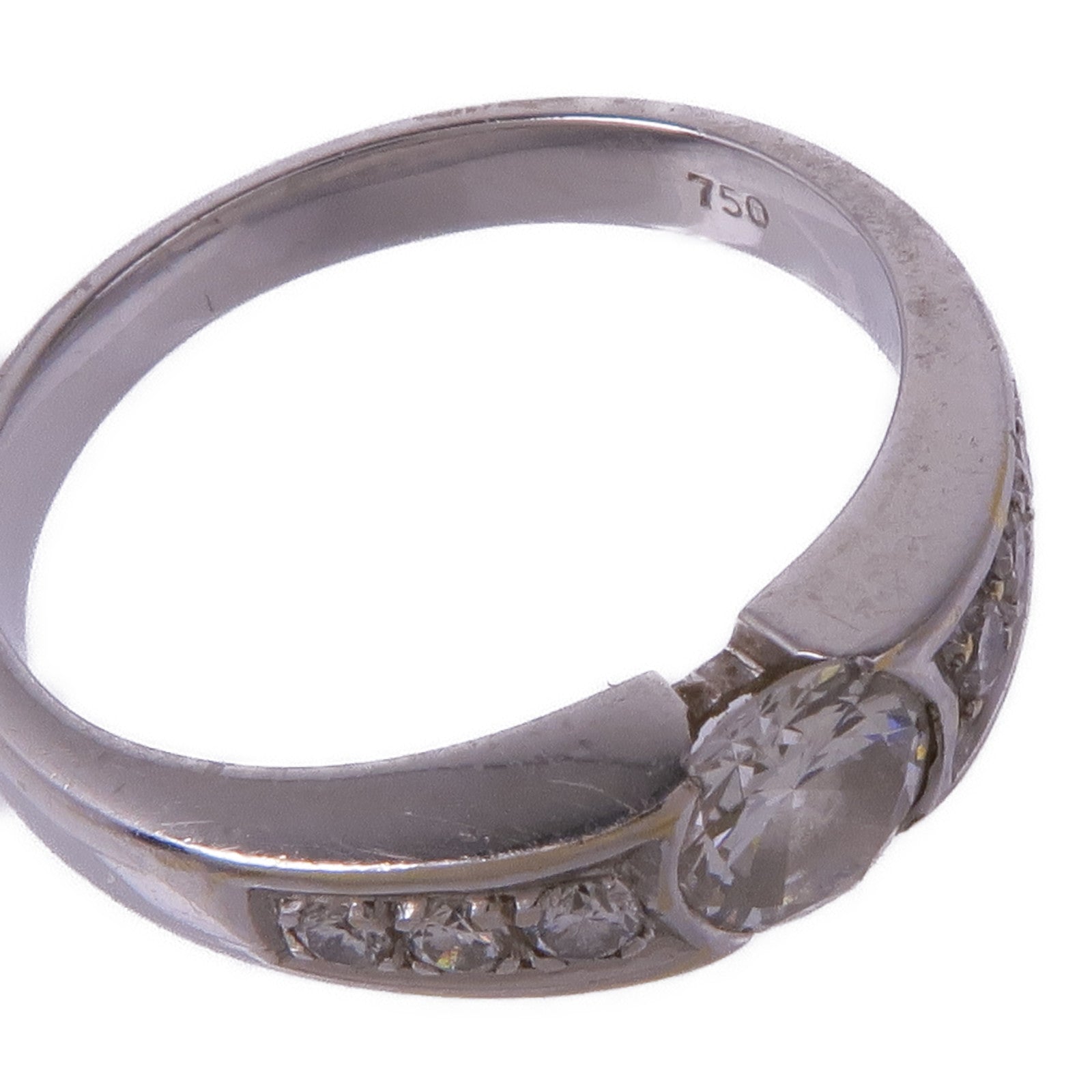 JEWELRY 【激減優惠】18K白金Diamond Ring鑽石戒指US#4.25