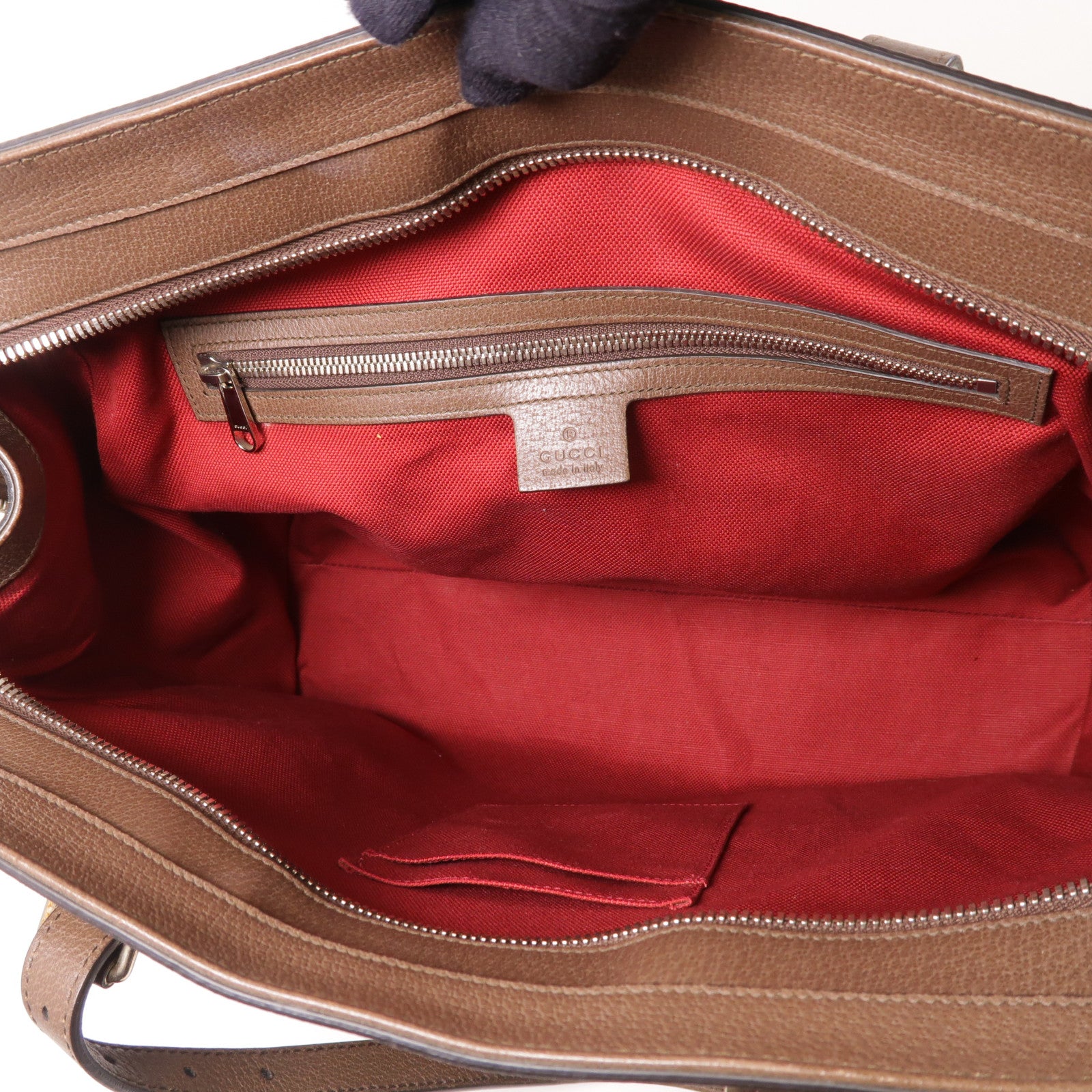 GUCCI 【激減優惠】塗層帆布GG Supreme Tote Bag銀扣手挽袋