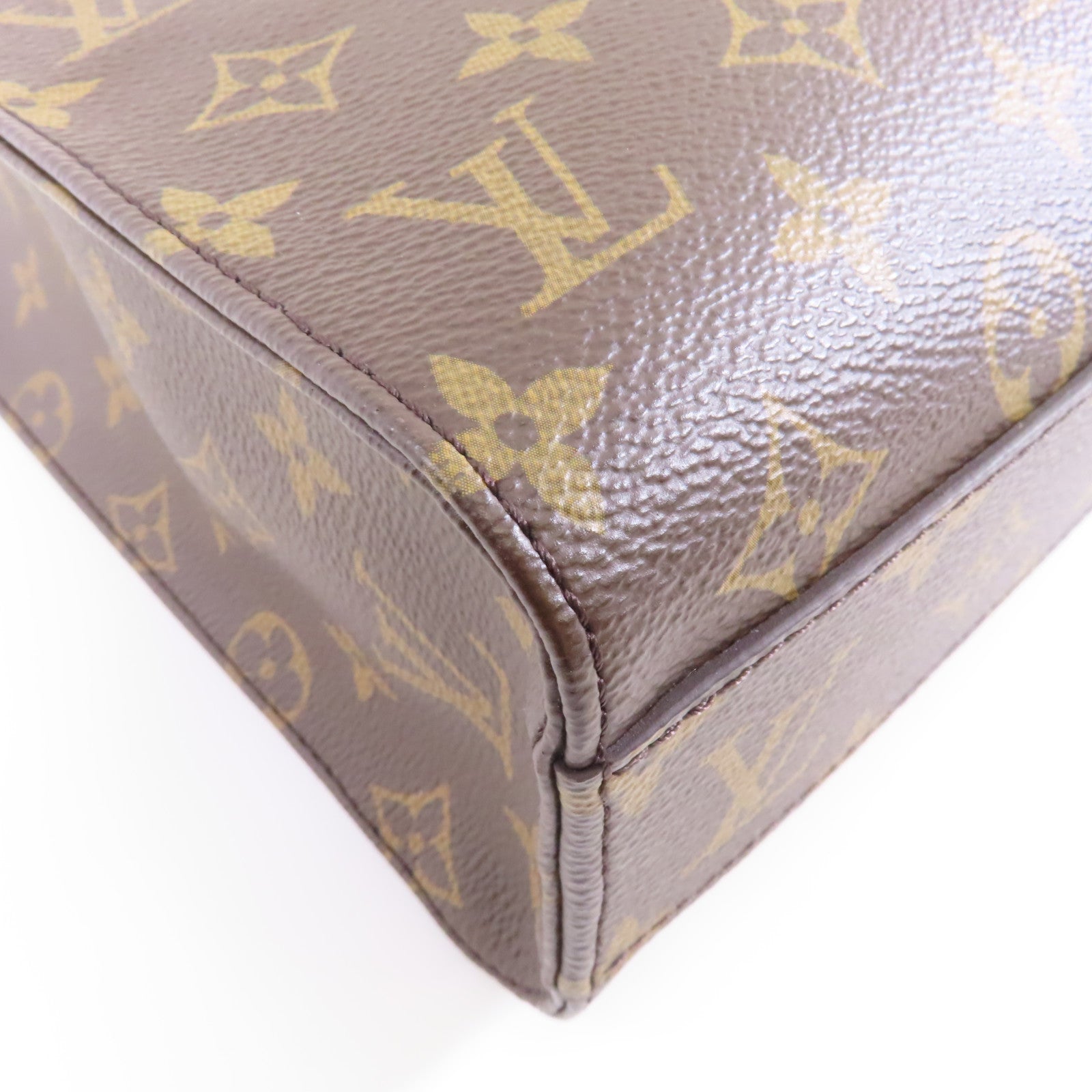 LOUIS VUITTON 【激減優惠】Monogram Sac Plat BB金扣手挽肩背兩用袋啡色