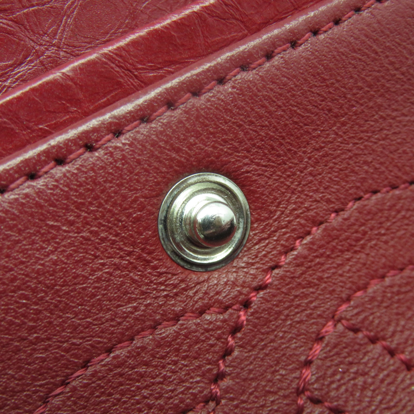 CHANEL Lingge cowhide leather 2.55 Chain Shoulder Bag silver buckle chain shoulder bag wine red