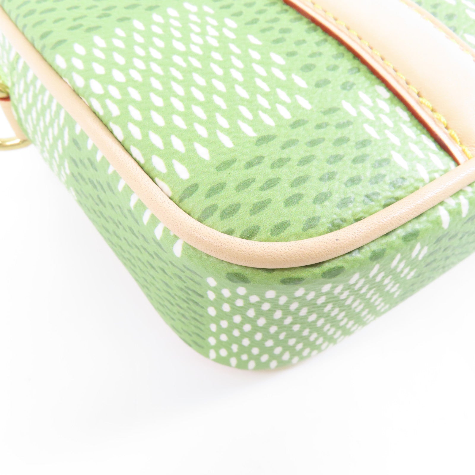 LOUIS VUITTON Green Damier Nano Porte Documents Voyage金扣手挽肩背兩用袋綠色