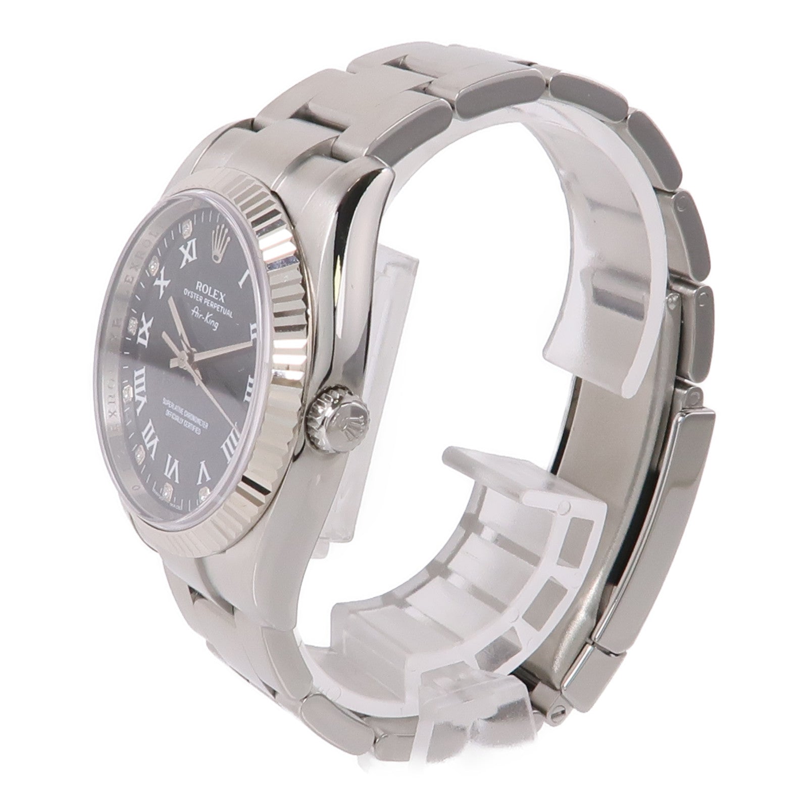ROLEX Air King不鏽鋼手錶自動機芯黑色