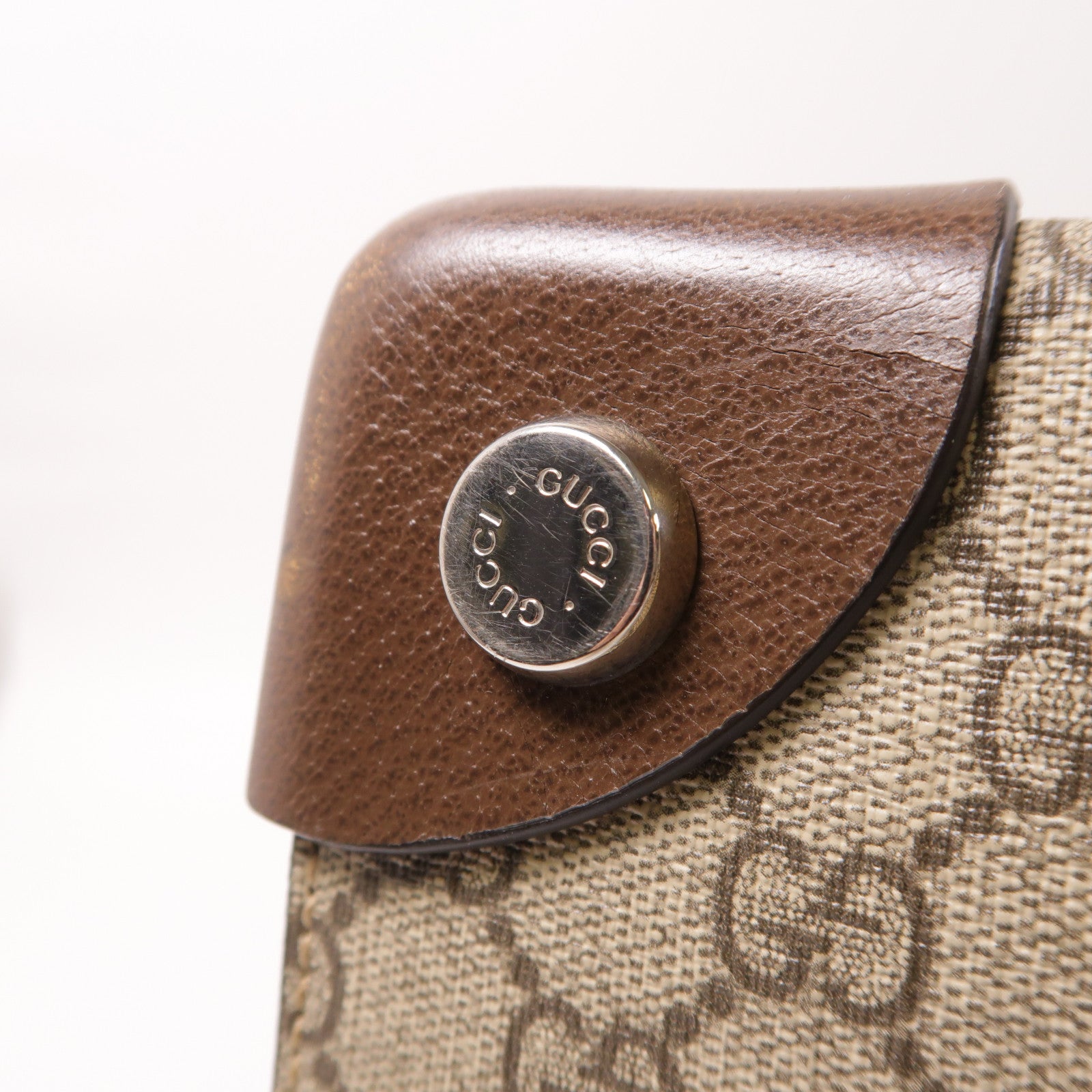 GUCCI SHW GG Supreme Tote Bag 626356 Coated Canvas Brown