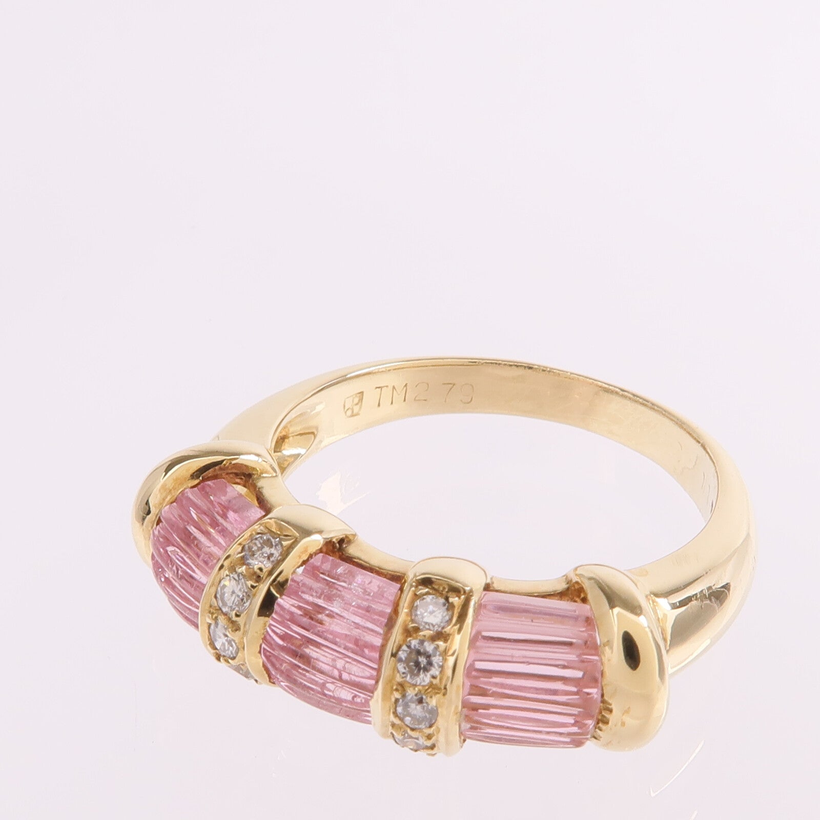 JEWELRY 【激減優惠】18K黃金Tourmaline Diamond Ring碧璽/鑽石戒指US#7