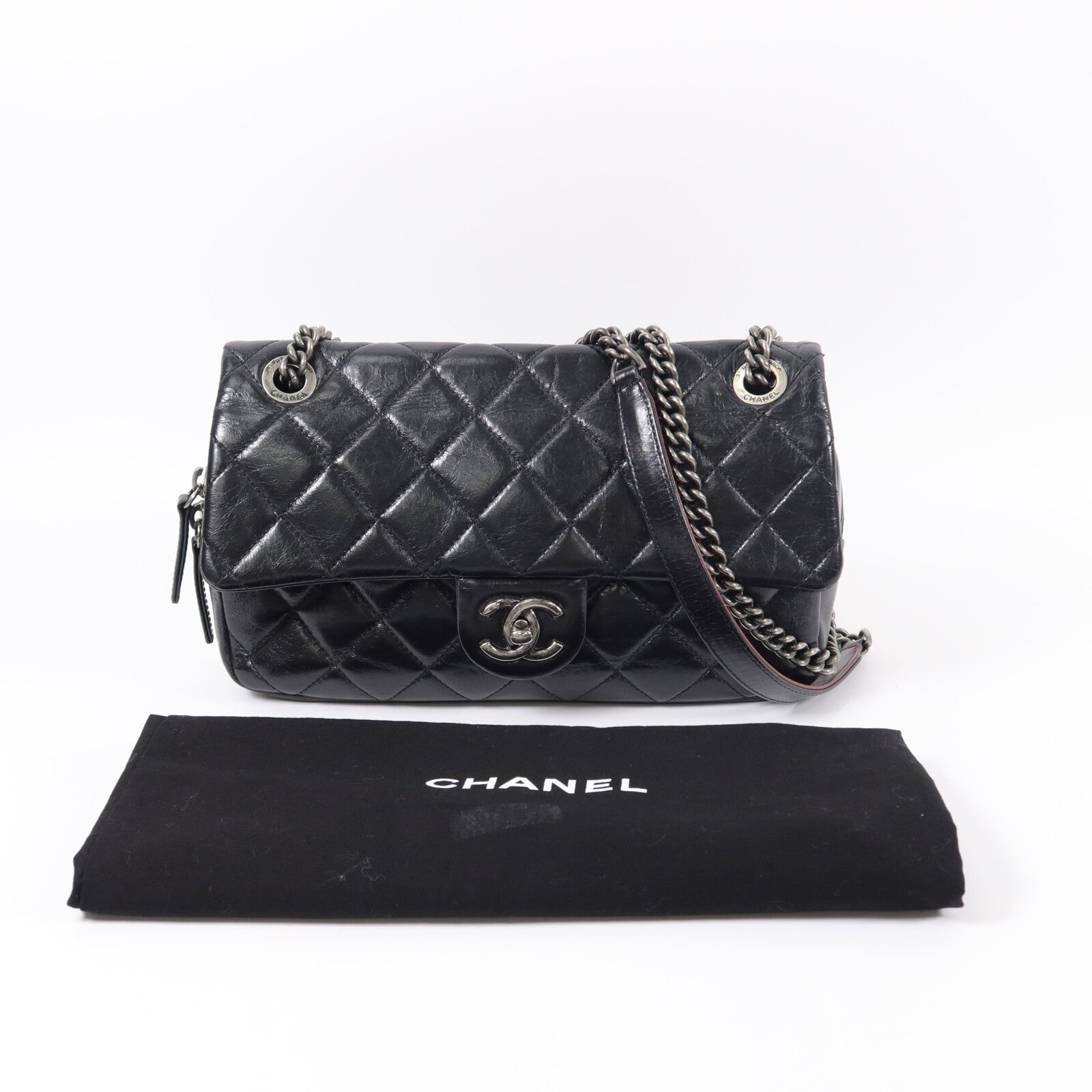 CHANEL 牛皮皮革Shoulder Bag鏈帶肩背袋